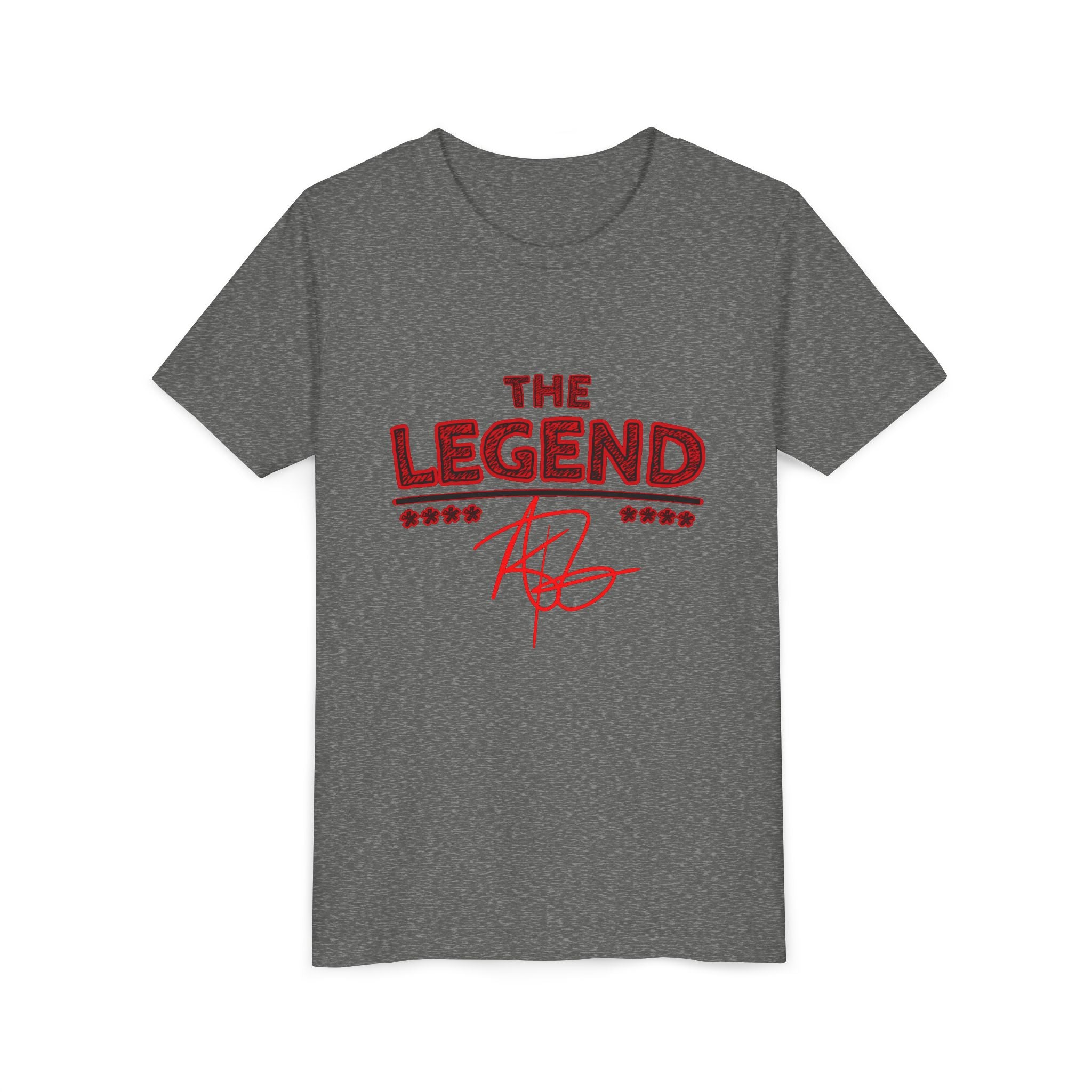 Youth Tee “The Legend” Graphic Shirt with Signature & Star Back Print