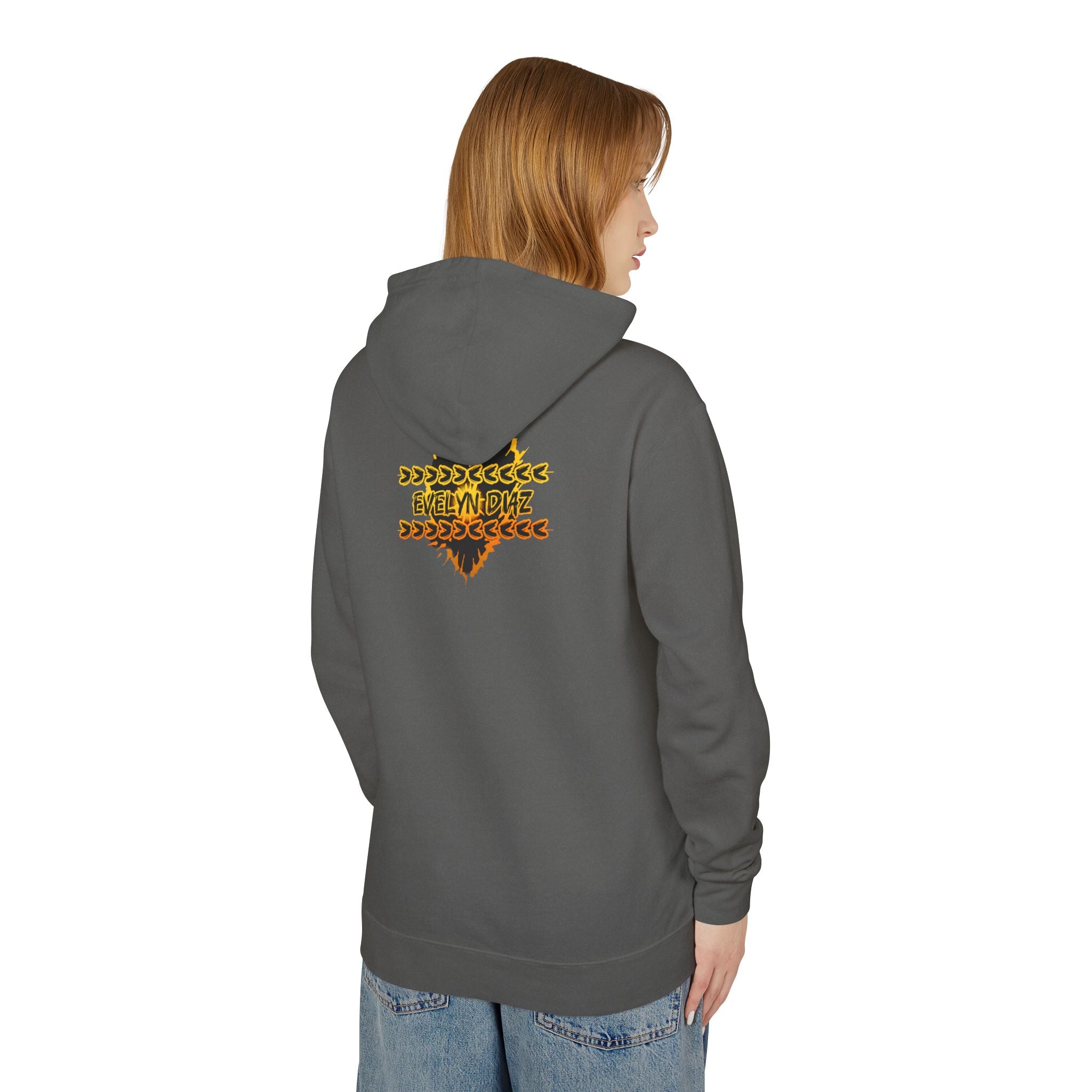 Badass Flame Graphic Hoodie — Bold Retro Fire Text Lightweight Hooded Sweatshirt