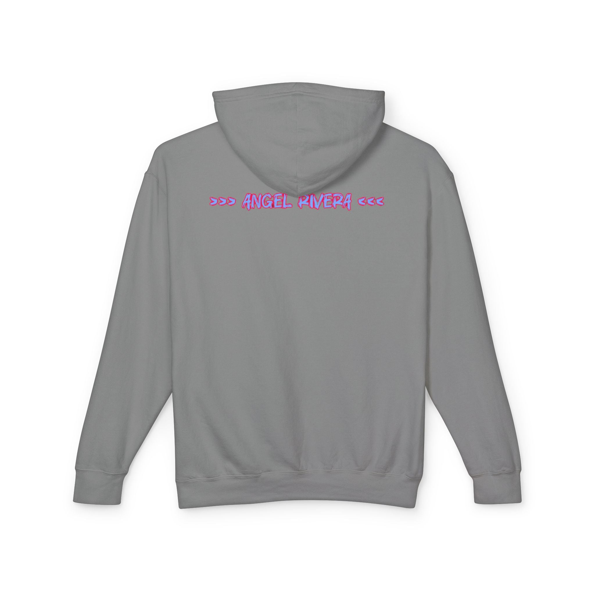 I Trust Nobody Hoodie — Neon Pink and Blue Broken Heart Graphic Hooded Sweatshirt
