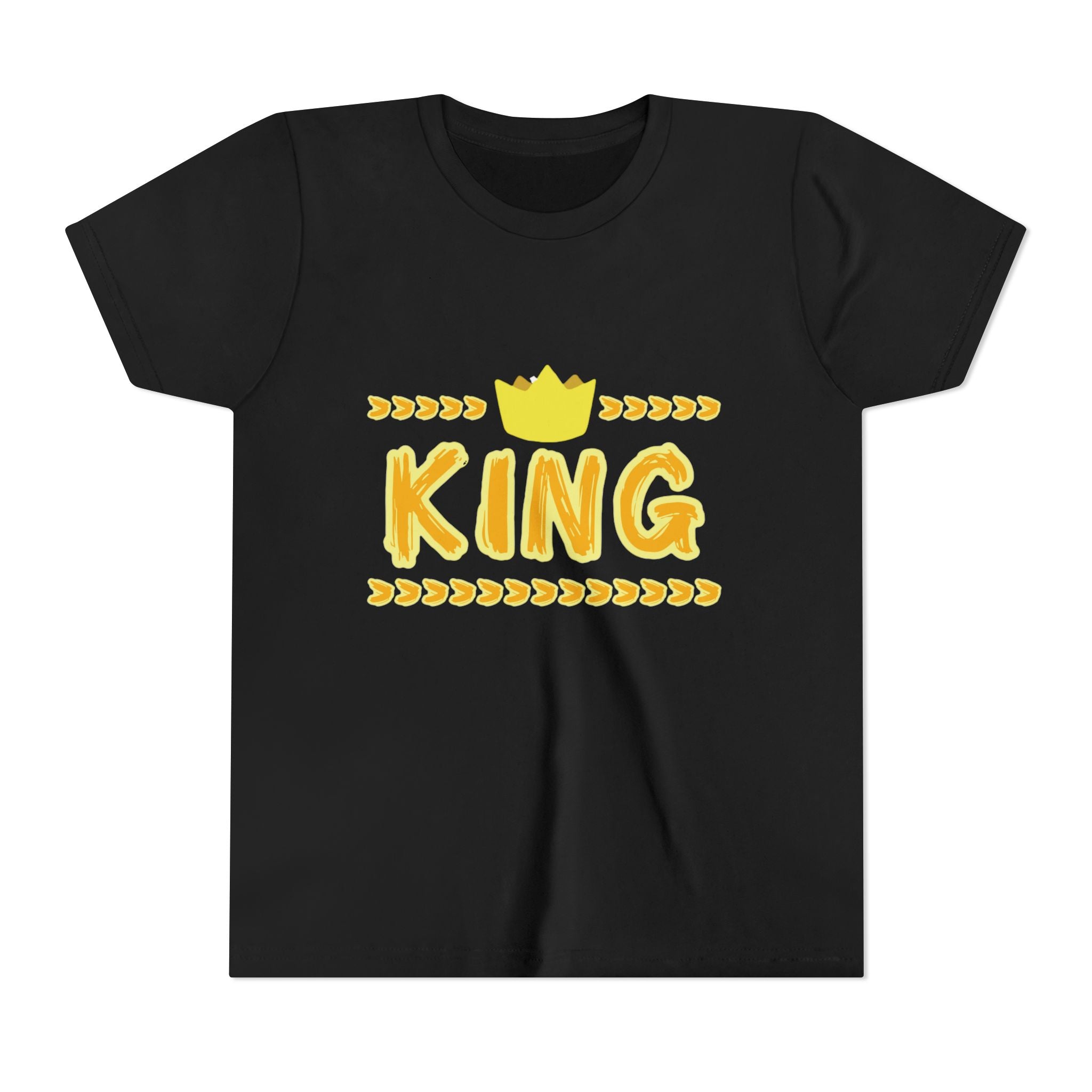 Youth 'King' Tee — Yellow Crown Graphic Kids T-Shirt