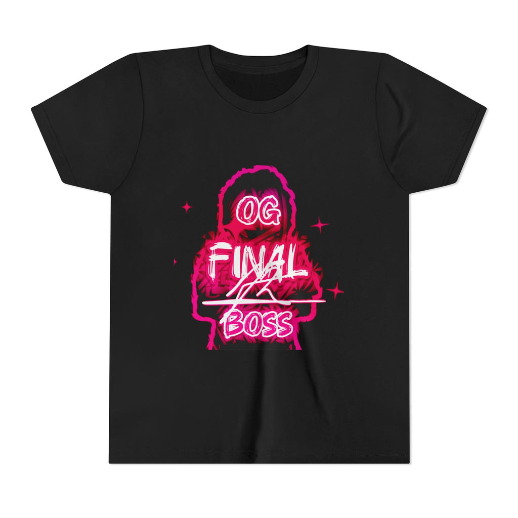 Youth Tee — "OG Final Boss" - Raspberry Pink - Graphic Shirt
