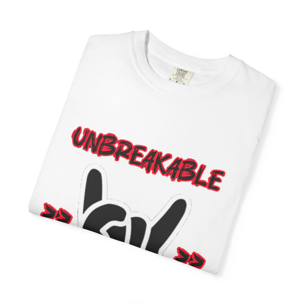 Unbreakable Confidence T-Shirt — Rock Hand Sign Graphic Tee
