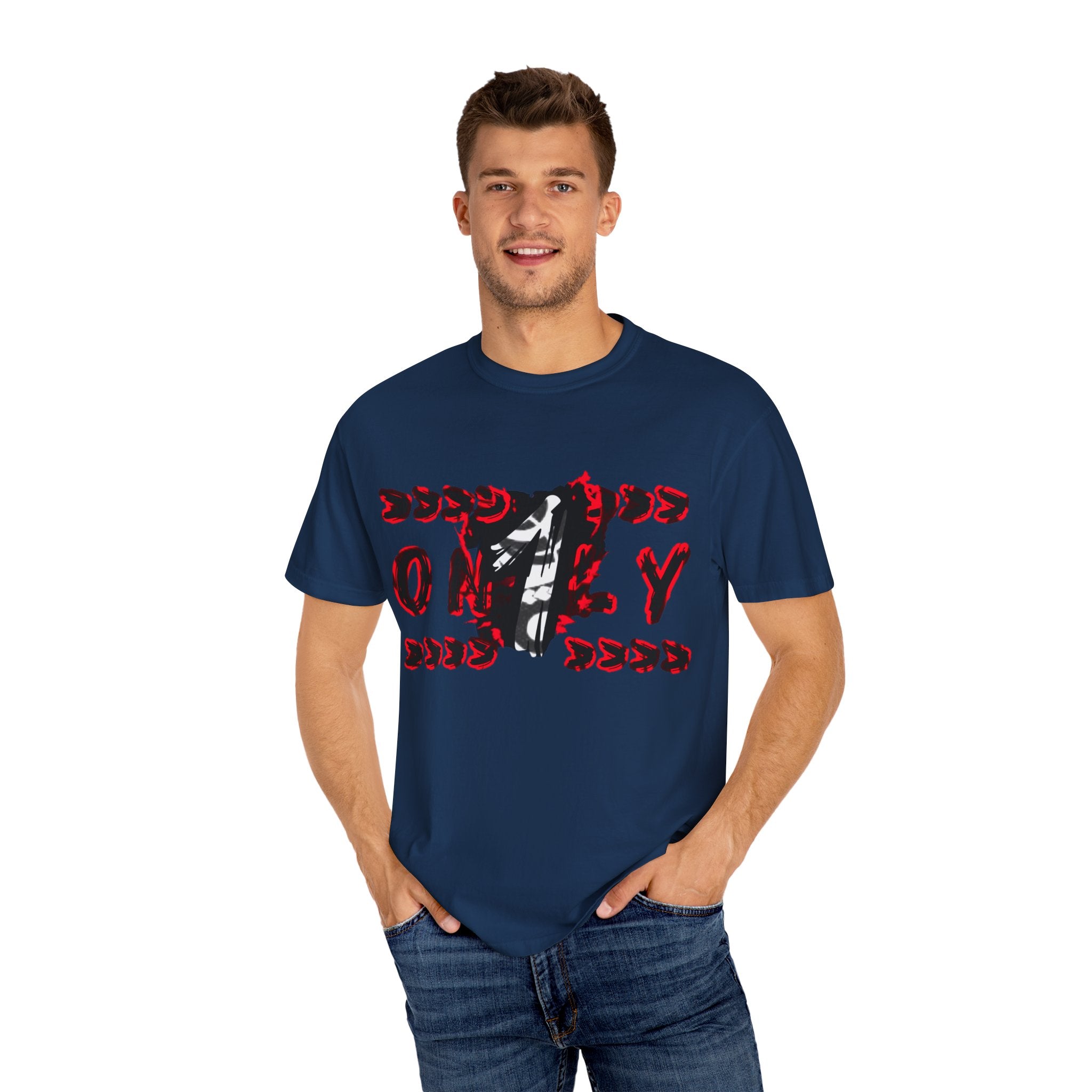 Only 1 Graphic Tee — Retro Red & Black Skate Shirt