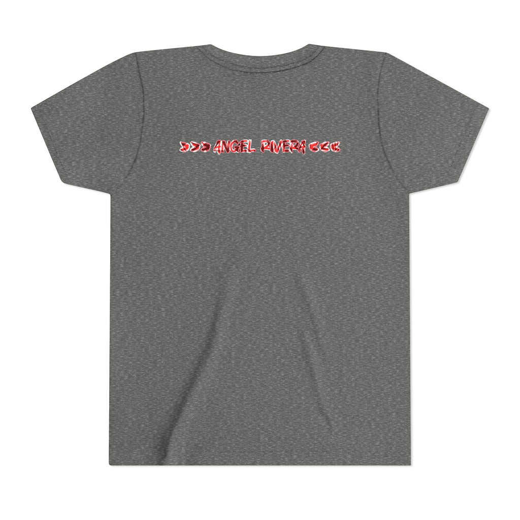 Youth Tee — “The Original Boss” Red Grunge Graphic (Angel Power)
