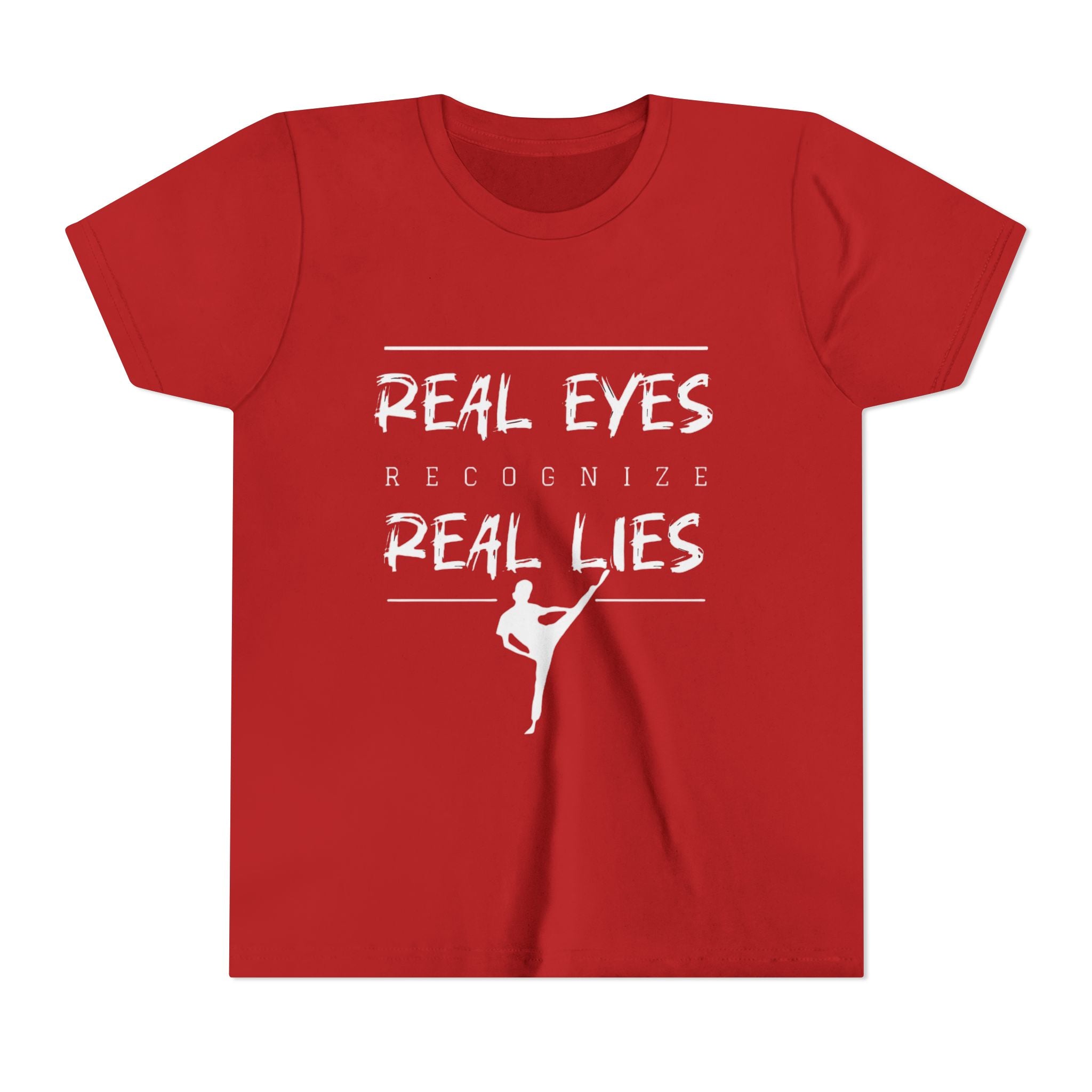 Youth Tee — "Real Eyes Recognize Real Lies" Dance Graphic T‑Shirt