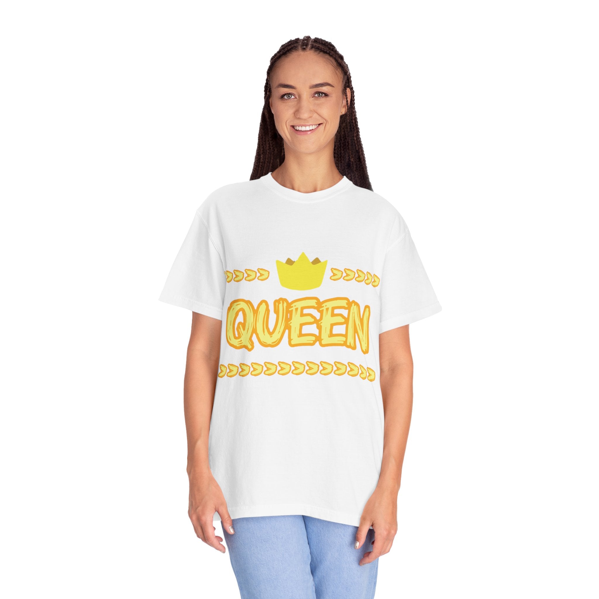 Queen Graphic T-Shirt — Yellow Crown Casual Tee
