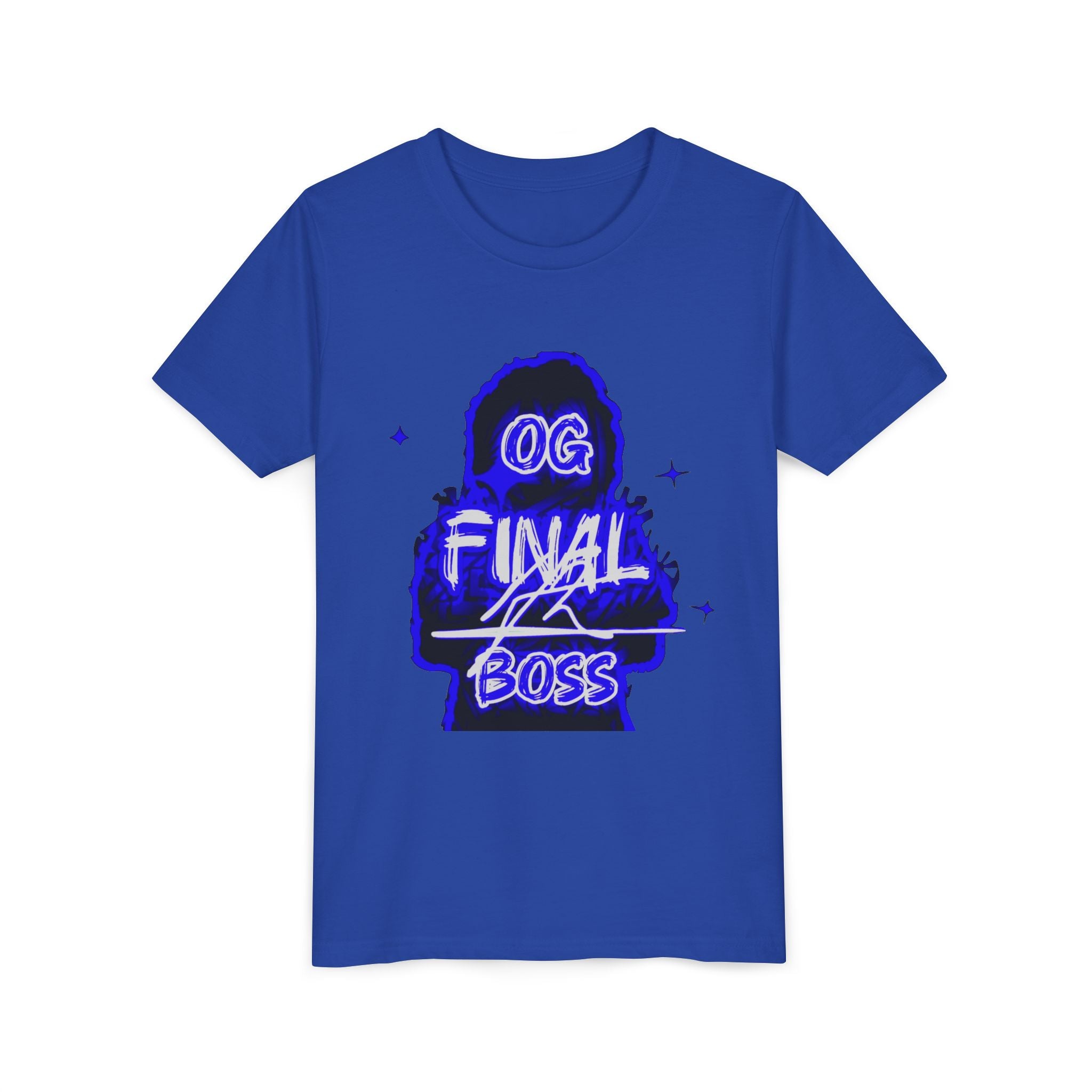 Youth Tee — "OG Final Boss" - Sapphire - Graphic Shirt