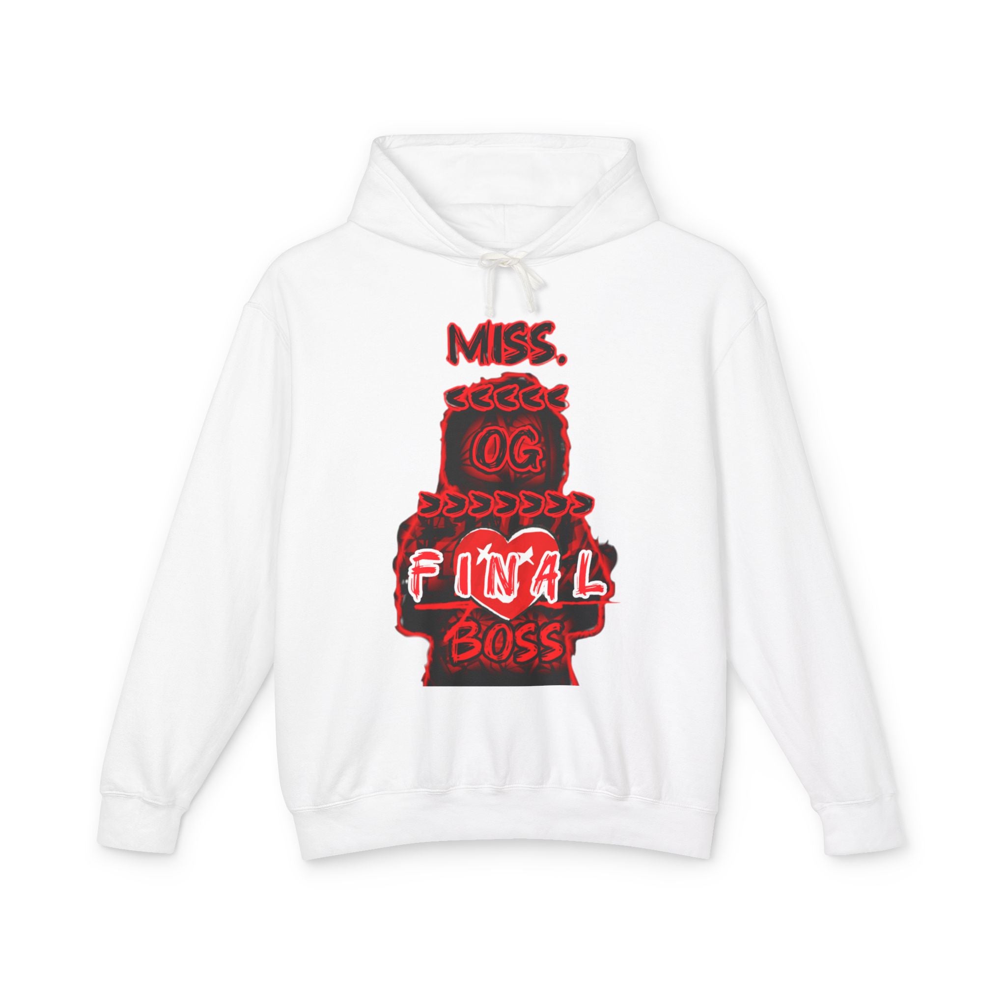 Miss OG Final Boss Hoodie – Retro Red Graphic Hooded Sweatshirt