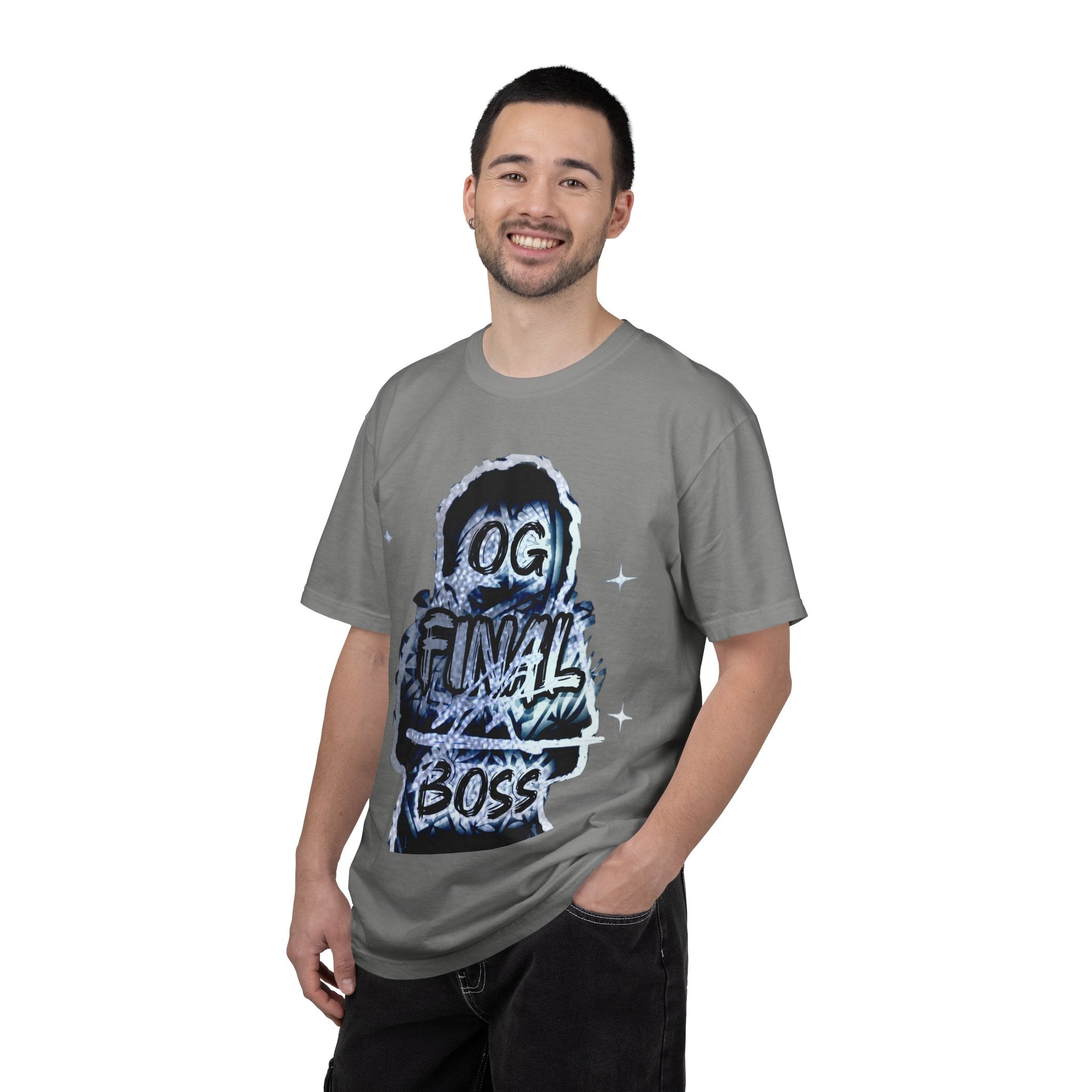 OG Final Boss T-shirt — Silver Graphic Pullover