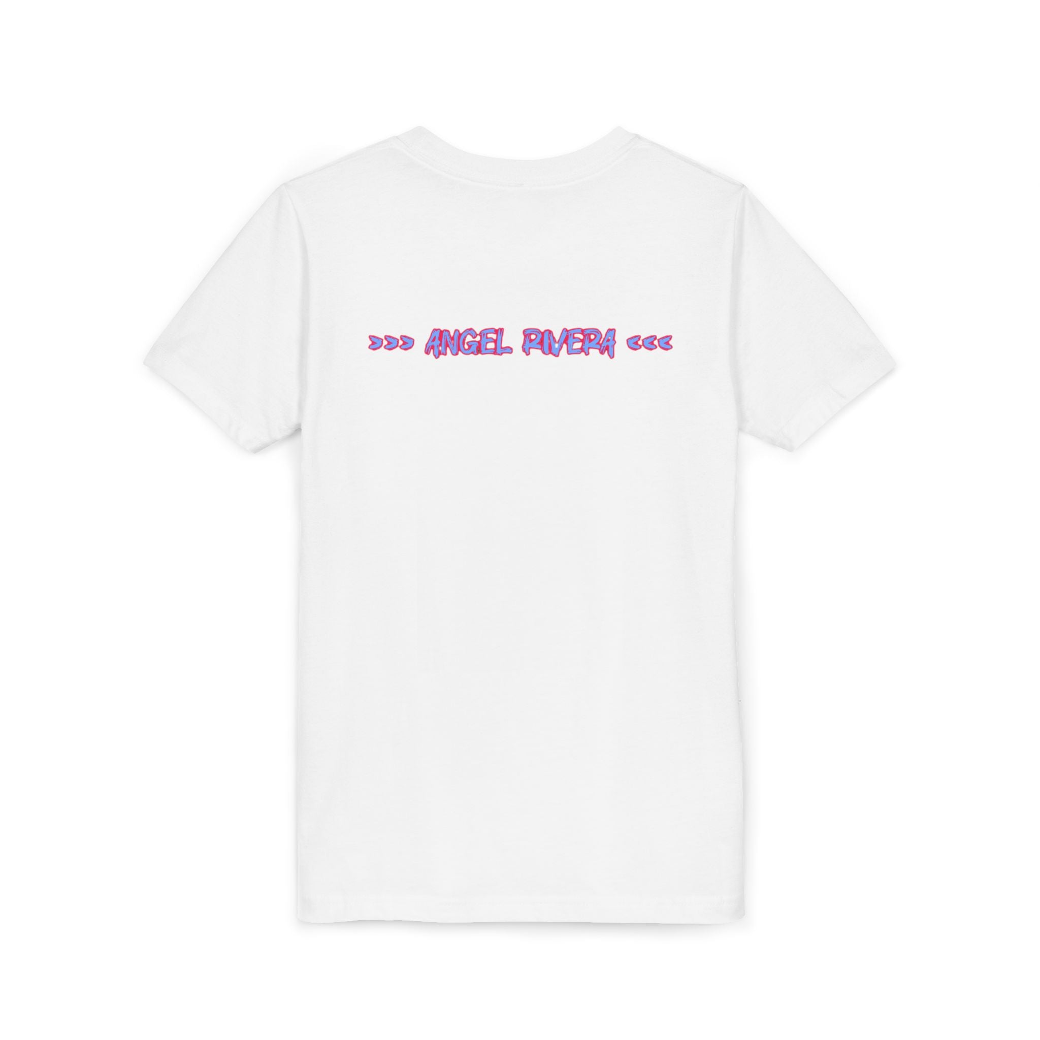 Youth Tee - 'I Trust Nobody' Neon Pink and Blue Broken Heart Graphic