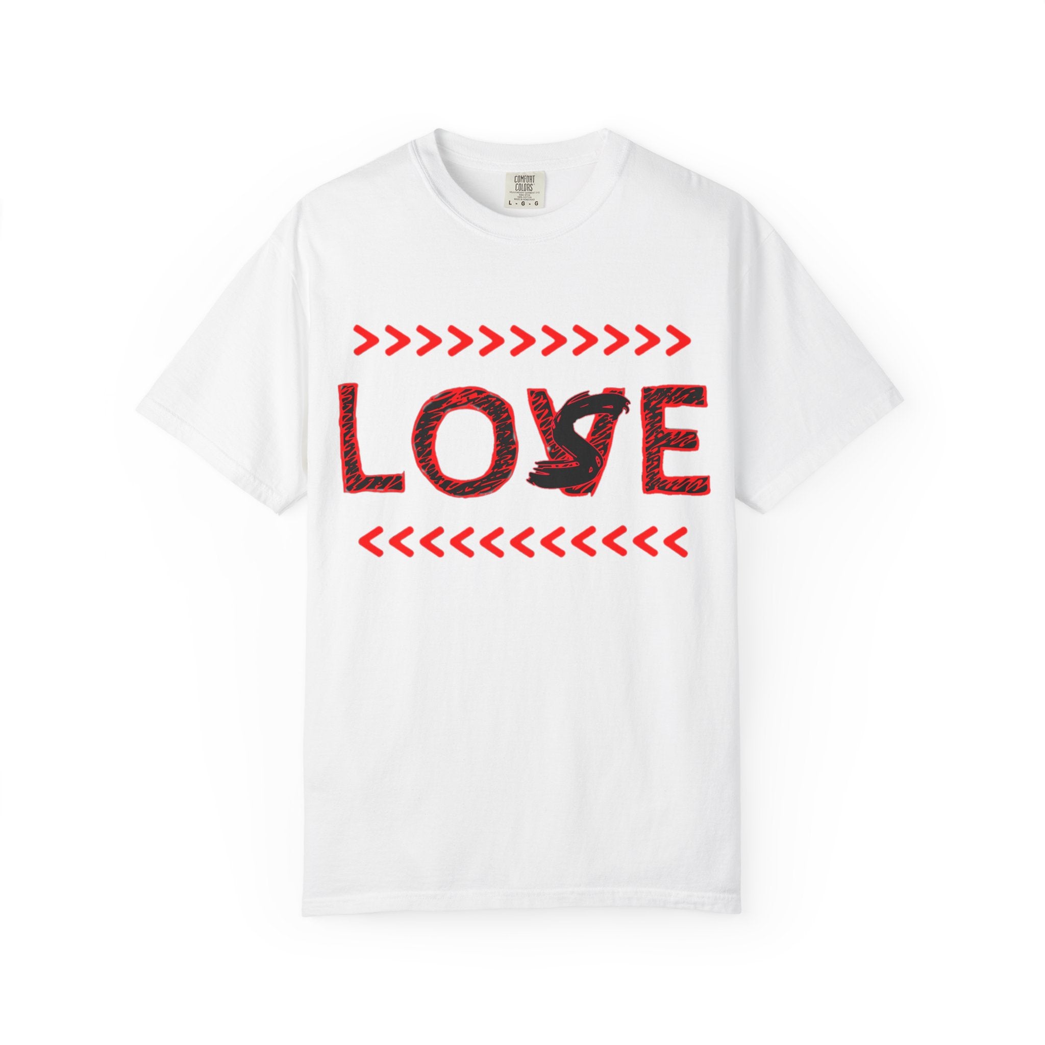 Love/Lose Graphic T-Shirt — Red Heartbeat Design (Angel Rivera)