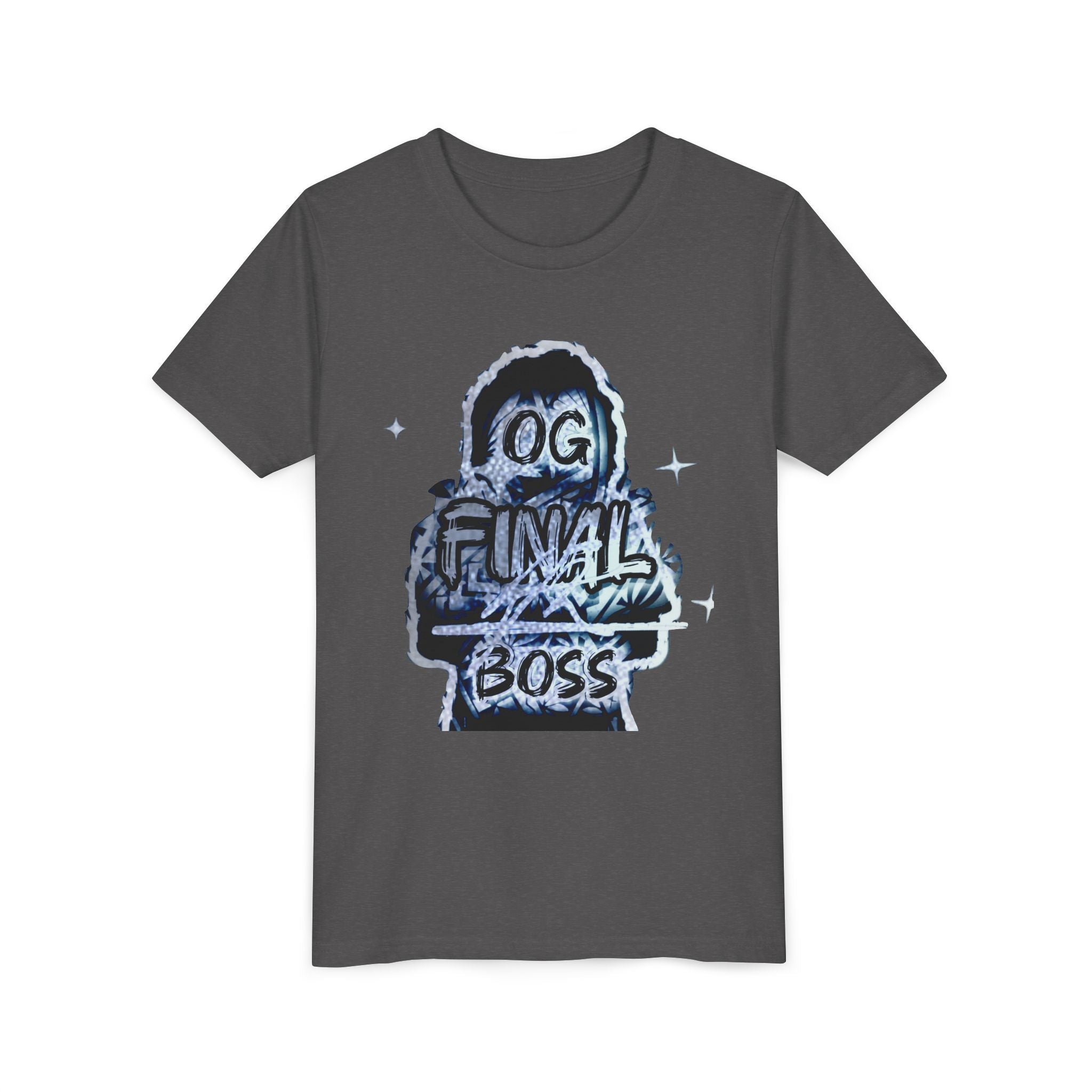 Youth Tee — "OG Final Boss" - Silver - Graphic Kids T‑Shirt