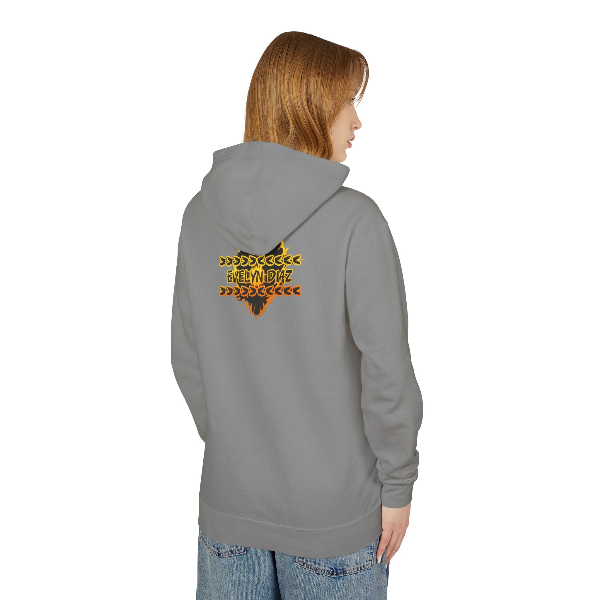 Badass Flame Graphic Hoodie — Bold Retro Fire Text Lightweight Hooded Sweatshirt