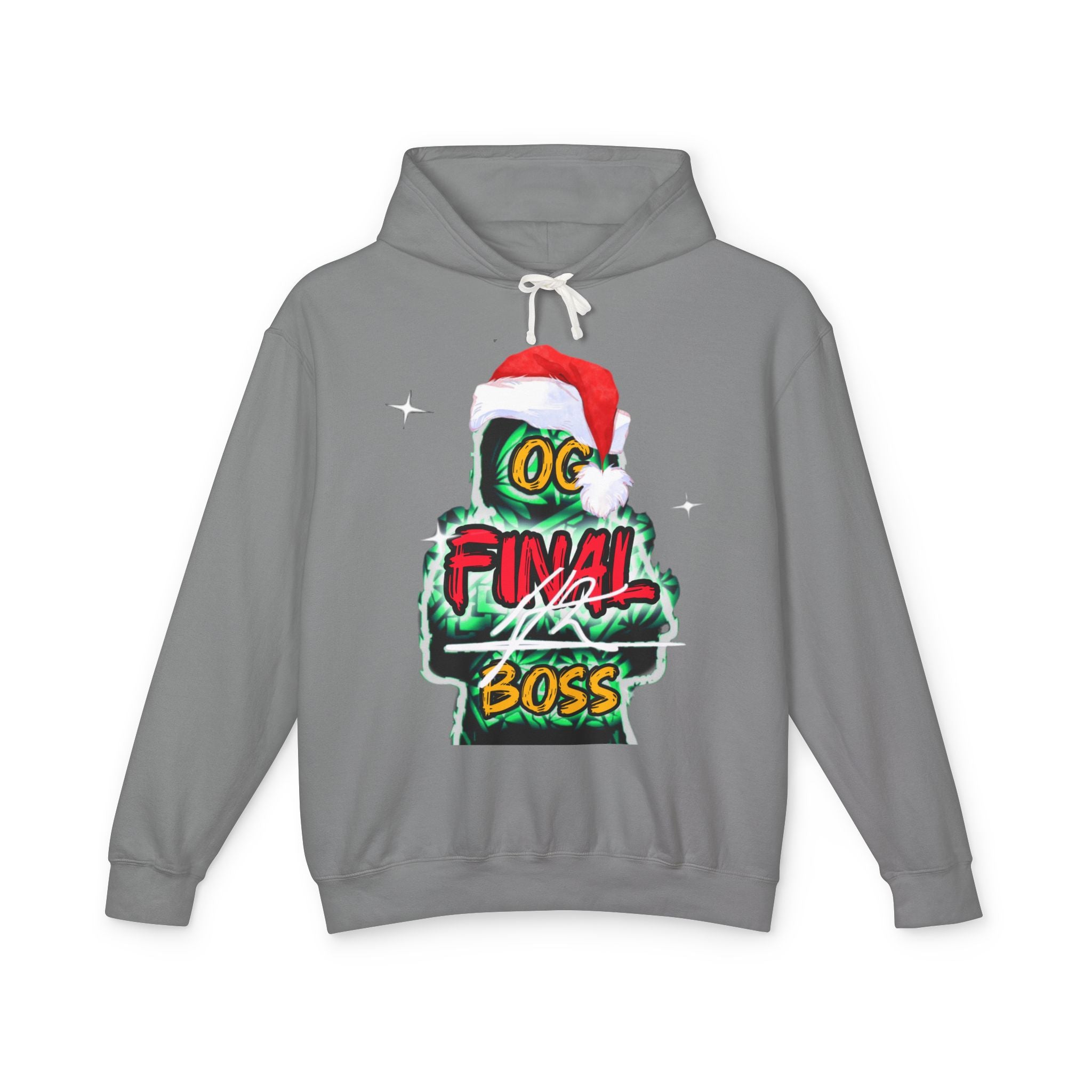 Final Boss OG Christmas Hoodie — Gamer Holiday Pullover with Santa Hat