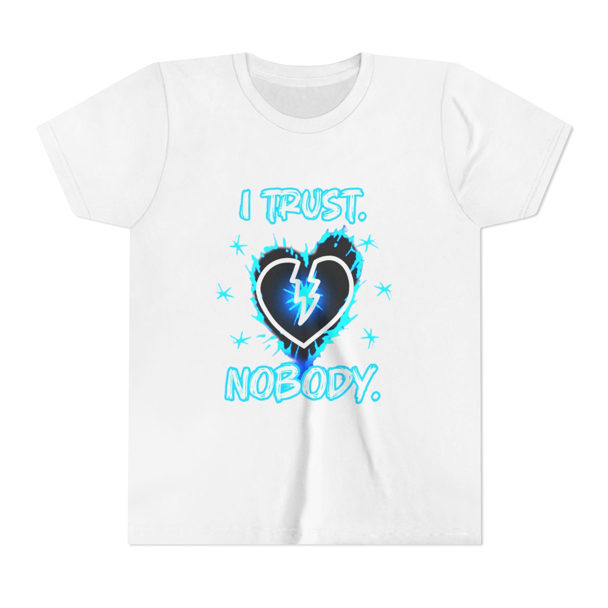 Youth Tee — "I Trust Nobody" Broken Heart Graphic Shirt