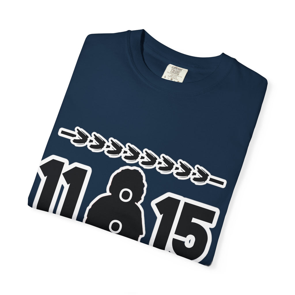 11:15 Hooded Figure Graphic T-Shirt — Minimalist Retro Streetwear