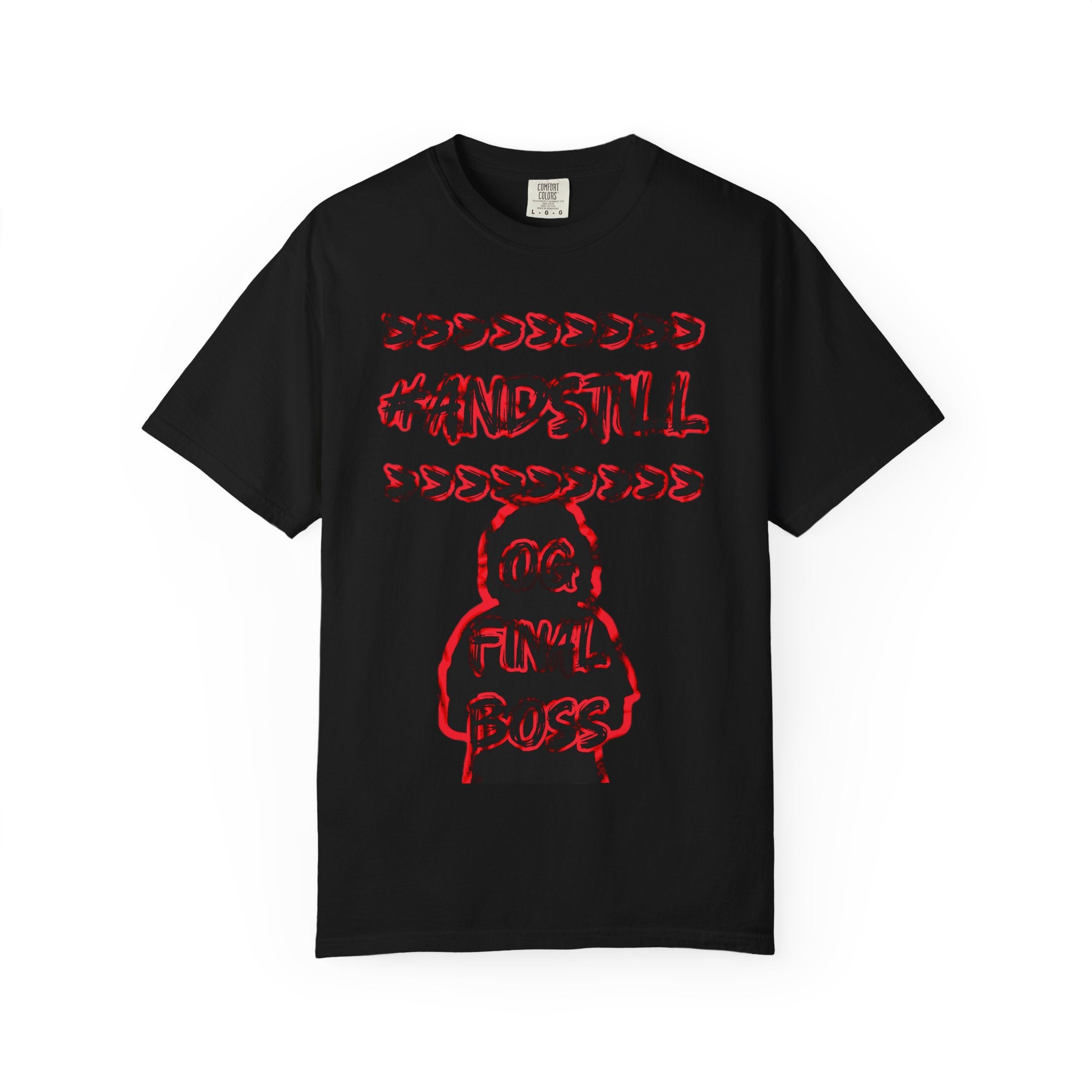 #ANDSTILL Graphic T-Shirt — Retro Glitch Art Tee with Stylized Character