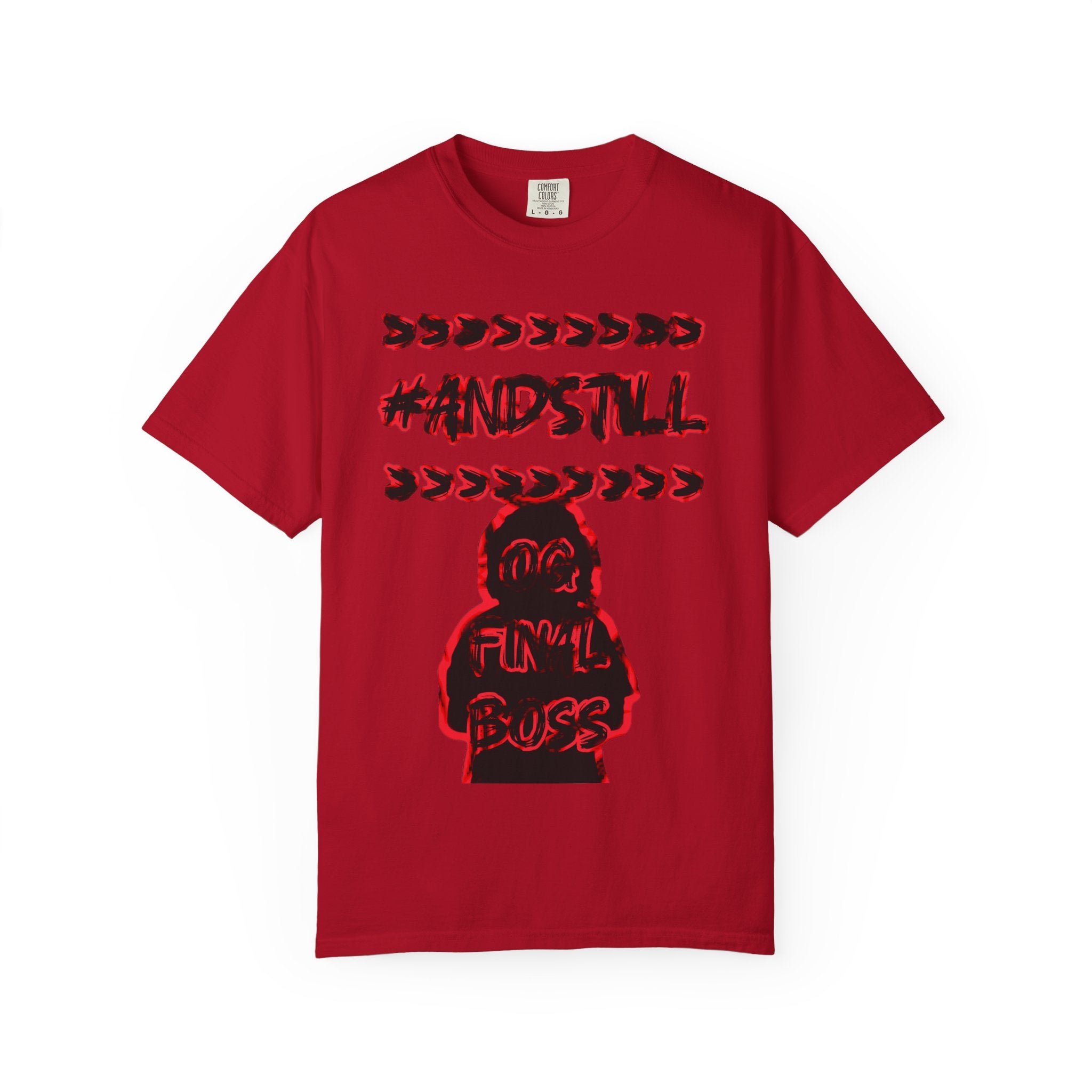#ANDSTILL Graphic T-Shirt — Retro Glitch Art Tee with Stylized Character
