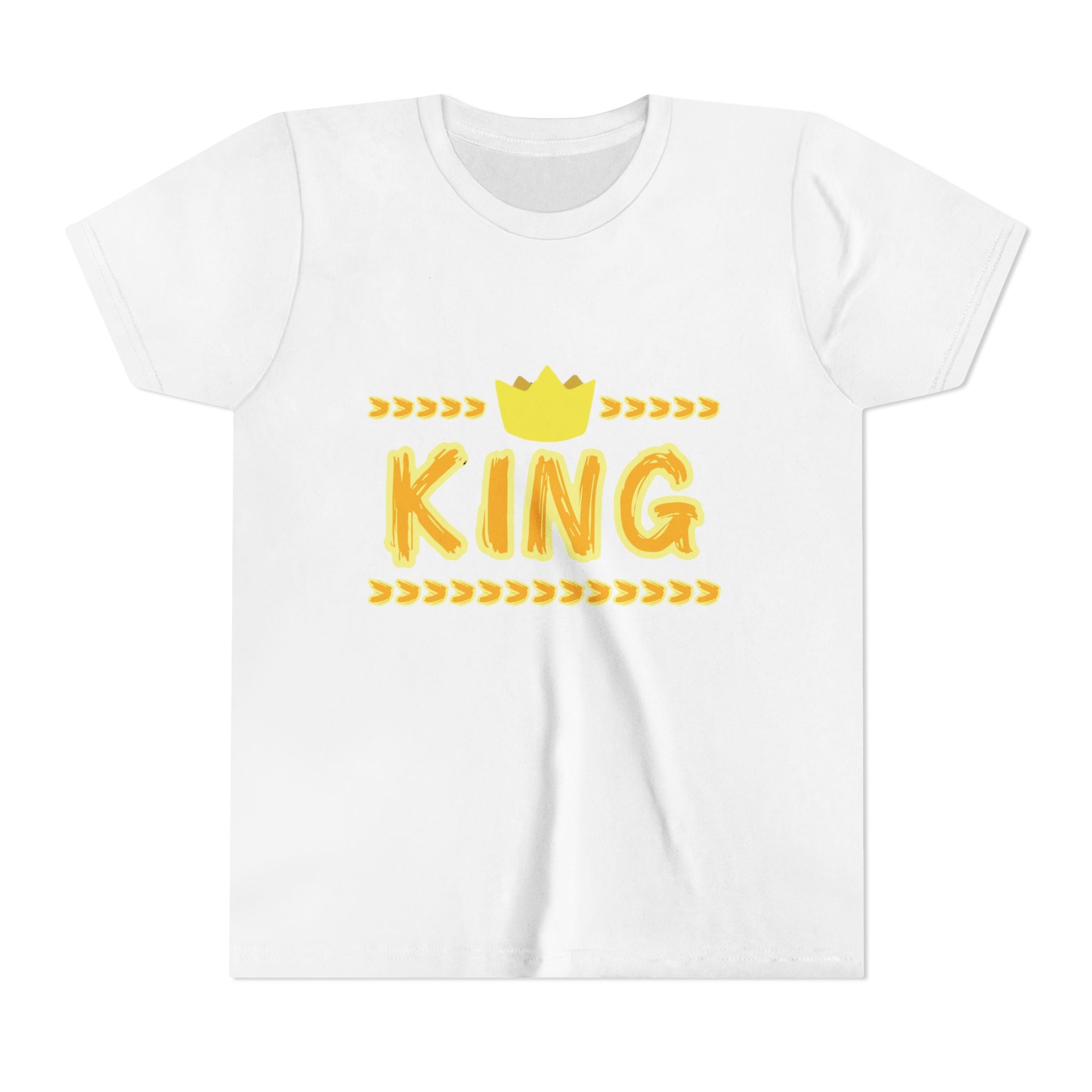 Youth 'King' Tee — Yellow Crown Graphic Kids T-Shirt