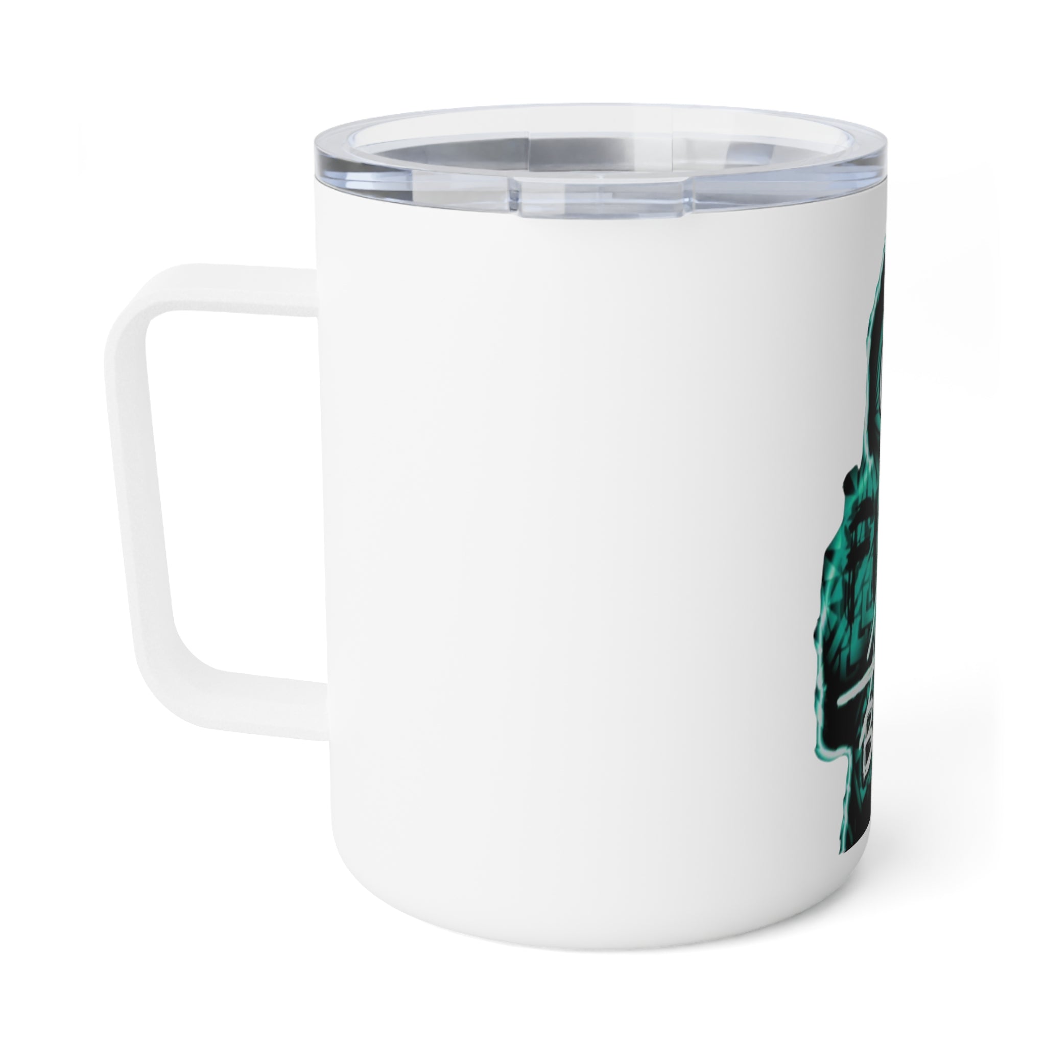 OG Final Boss Insulated Coffee Mug — 10oz Blue Green Hoodie Graphic Travel Mug