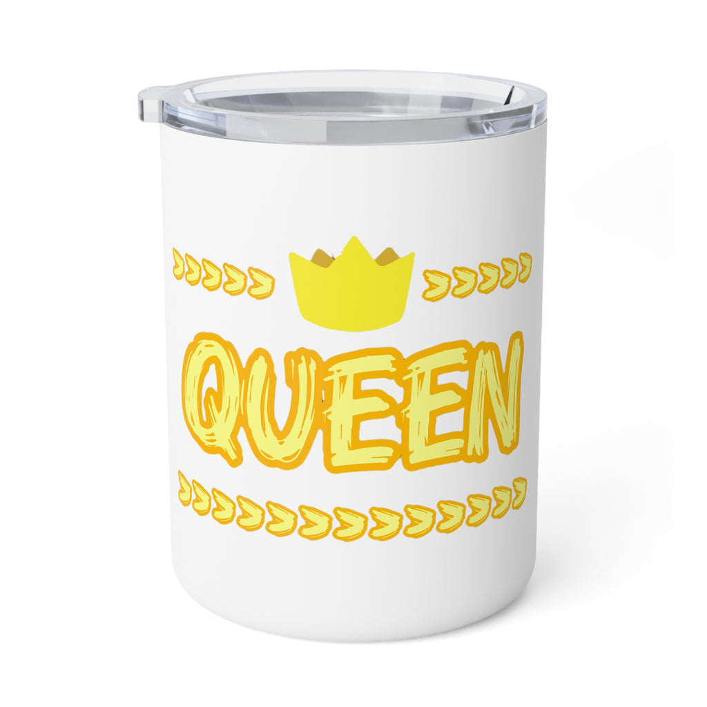 Queen Insulated Coffee Mug — 10oz Travel Tumbler with Crown Design