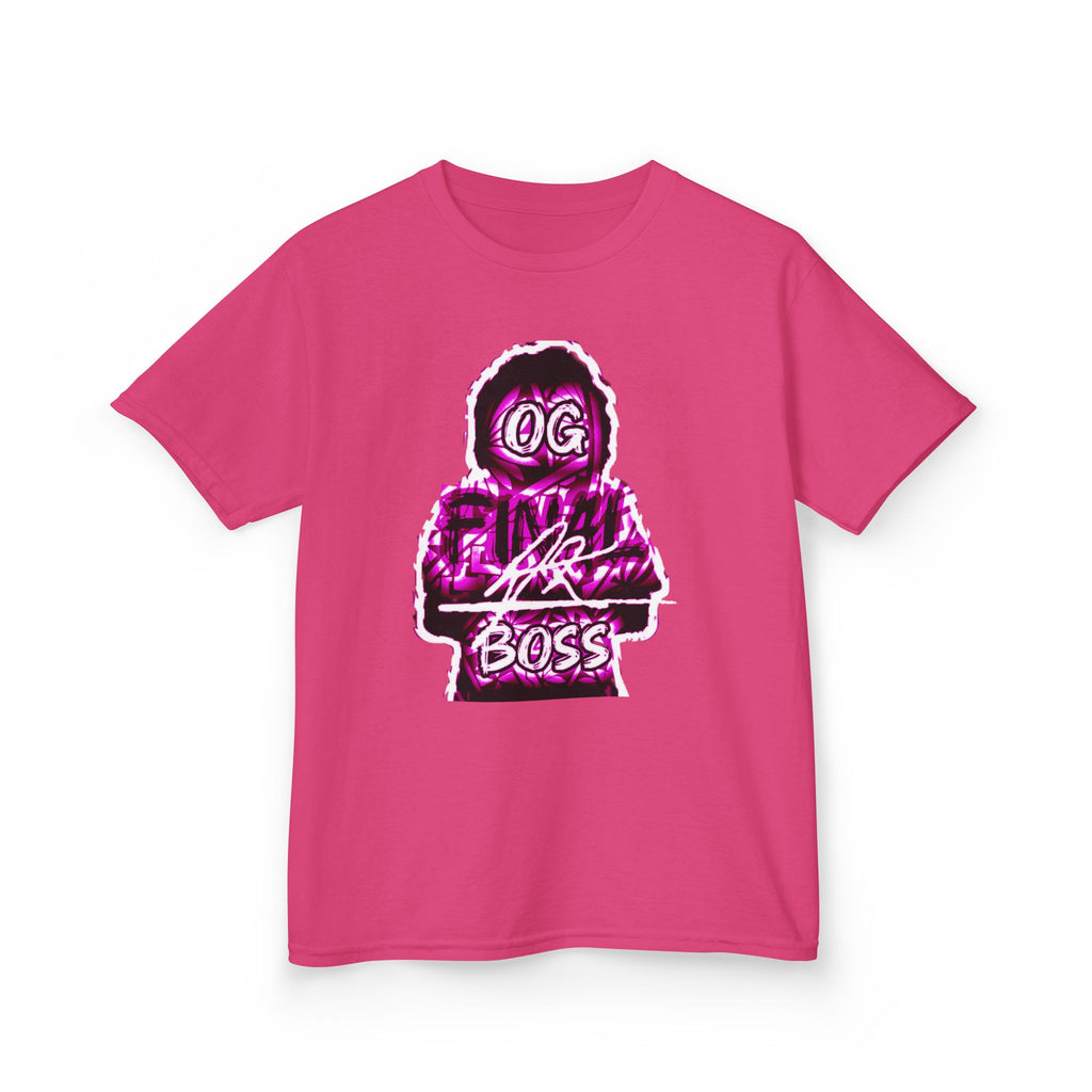 Kids Tee — 'OG Lil Boss' Neon Graphic T-Shirt