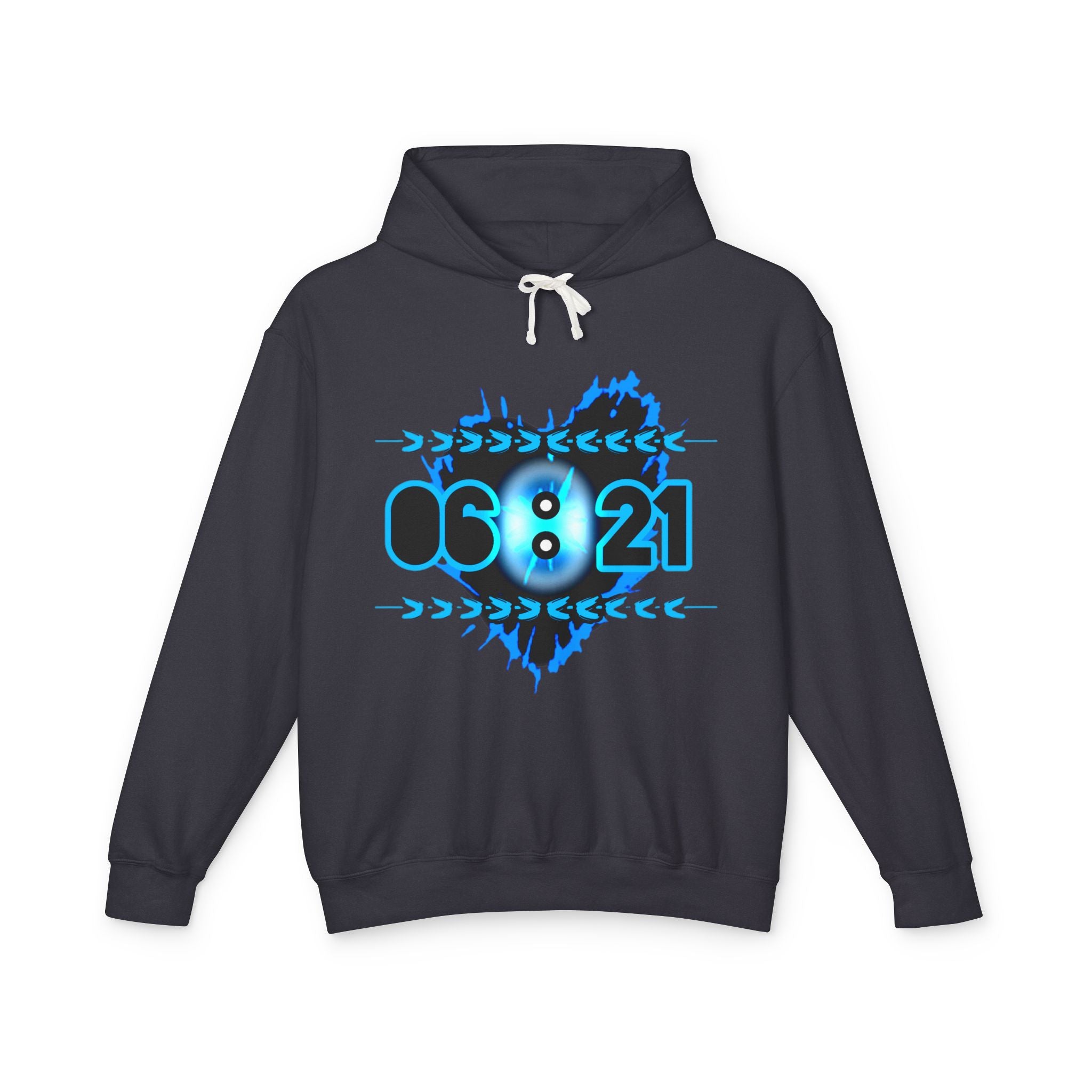 Hoodie — Neon Heart Date Graphic Scripture (06•21)