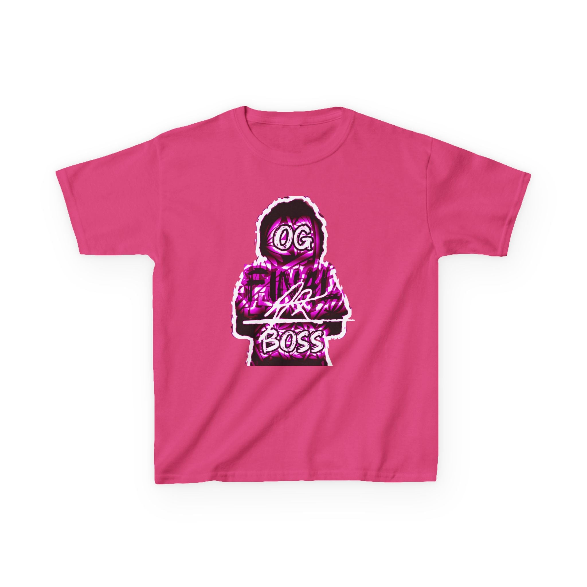 Kids Tee — 'OG Lil Boss' Neon Graphic T-Shirt