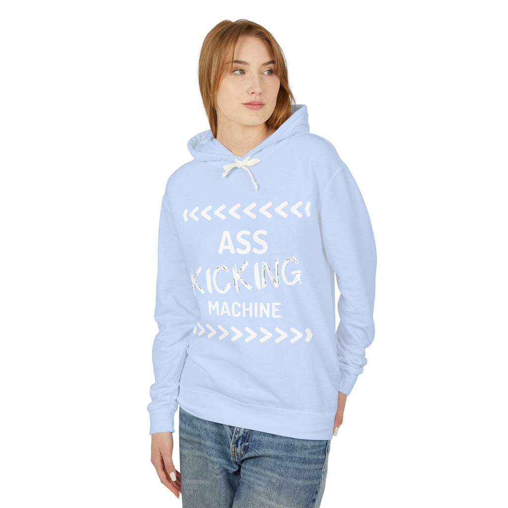 Hoodie — "Ass Kicking Machine" Lightweight Casual Pullover