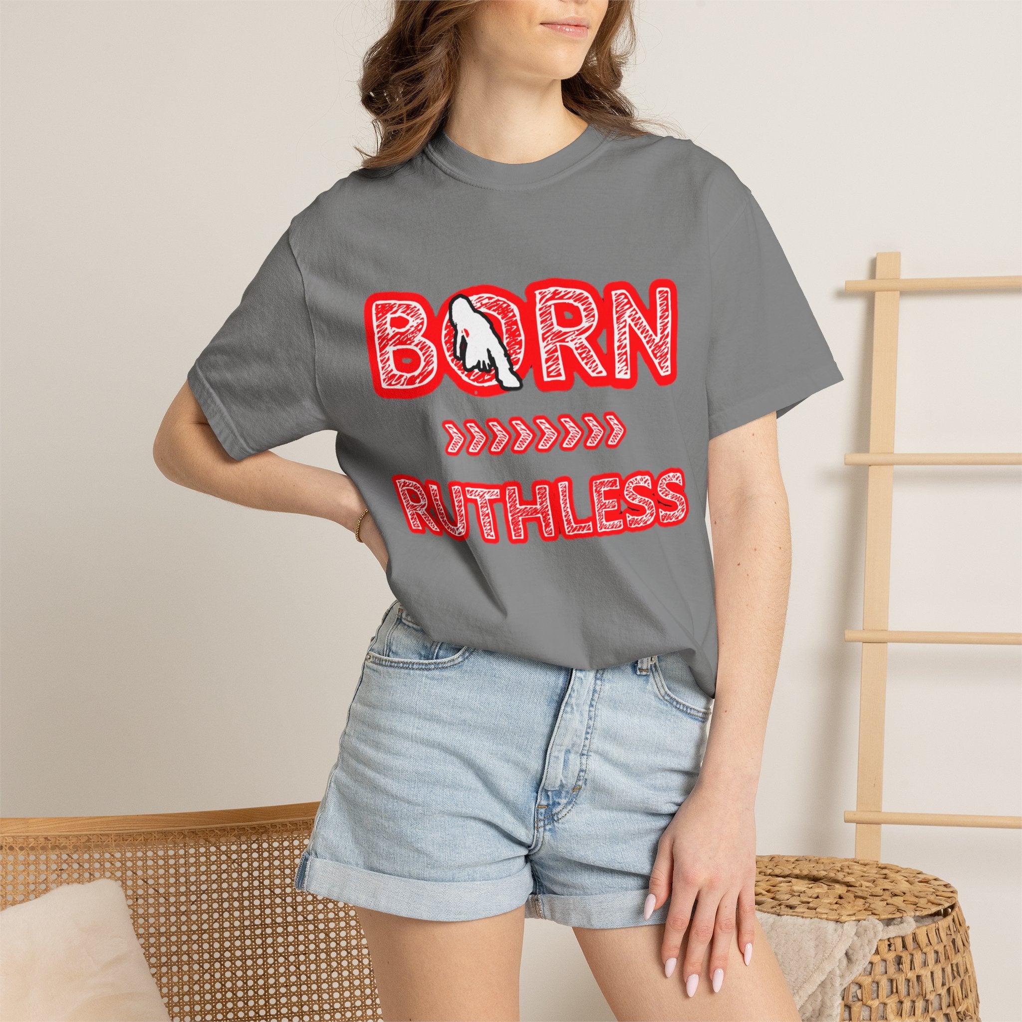 Born Ruthless T-Shirt — Graphic White Tee with 'Born Ruthless' & TheOgFinalBoss Logo