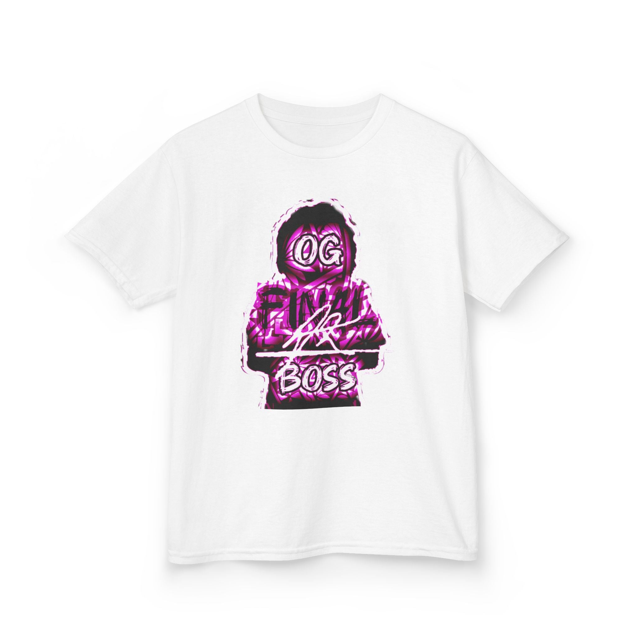 Kids Tee — 'OG Lil Boss' Neon Graphic T-Shirt