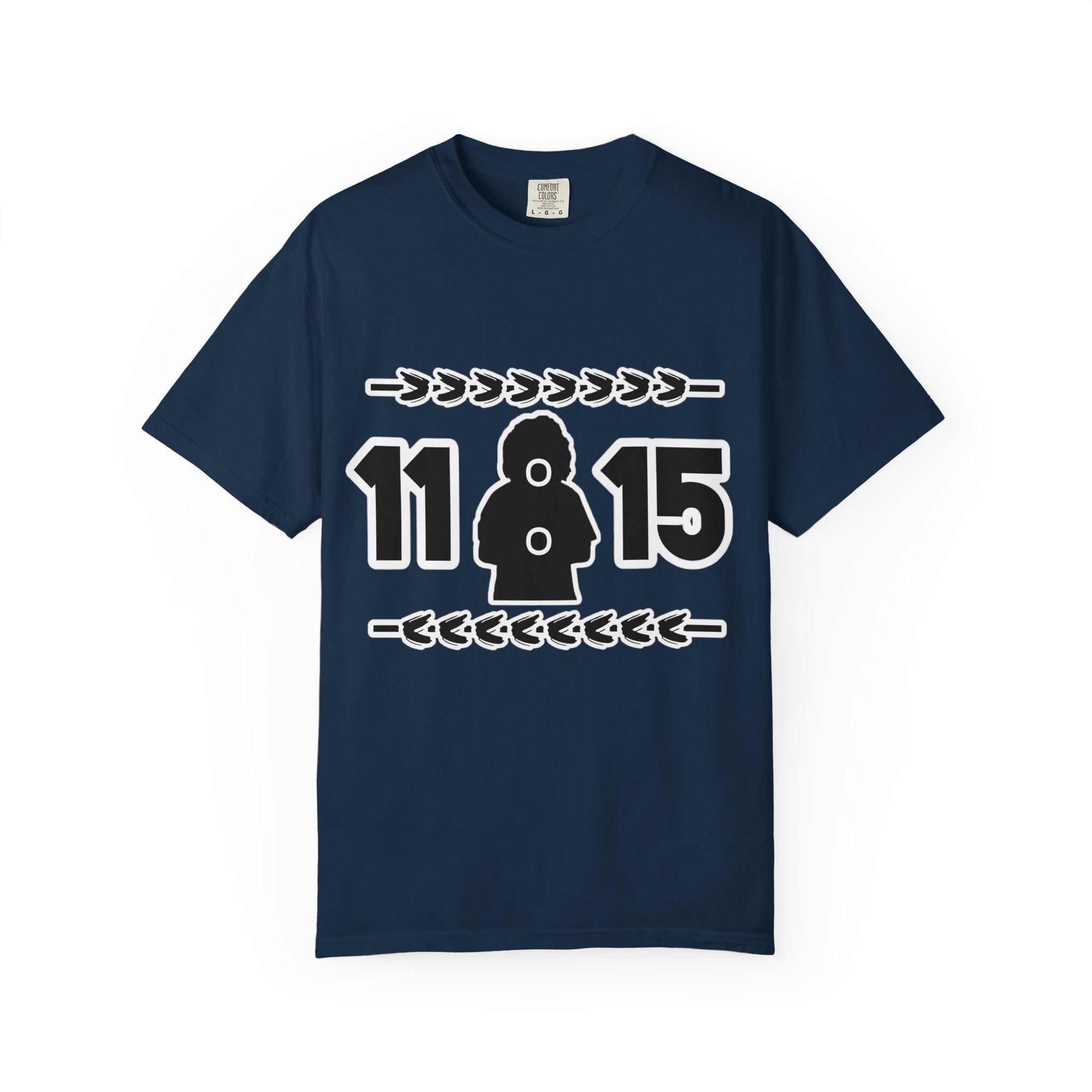 11:15 Hooded Figure Graphic T-Shirt — Minimalist Retro Streetwear