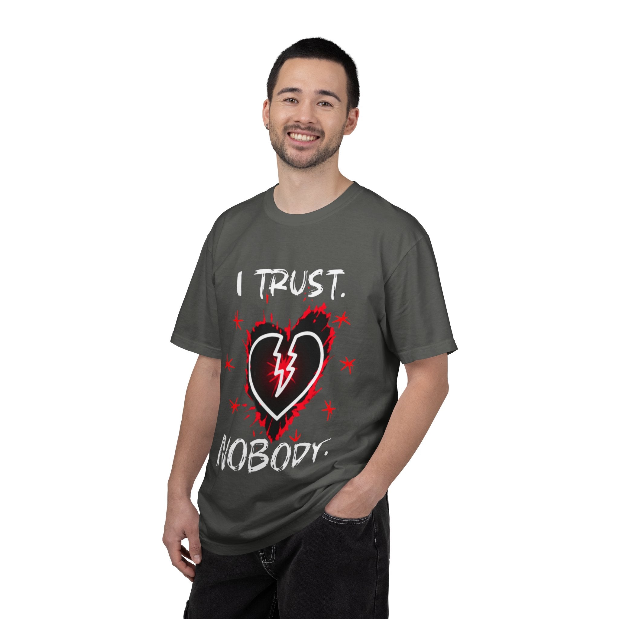 Broken Heart Graphic T-Shirt — Lightning Bolt Punk Tee