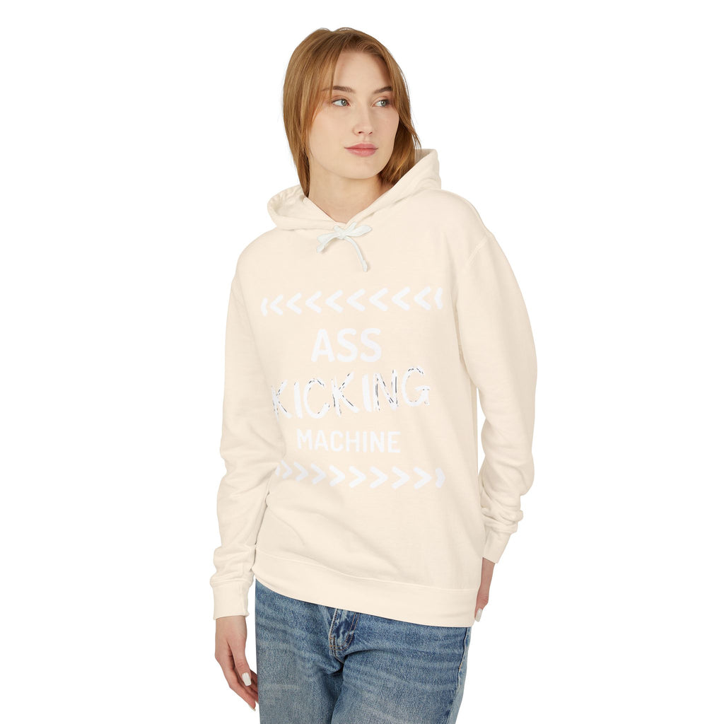 Hoodie — "Ass Kicking Machine" Lightweight Casual Pullover