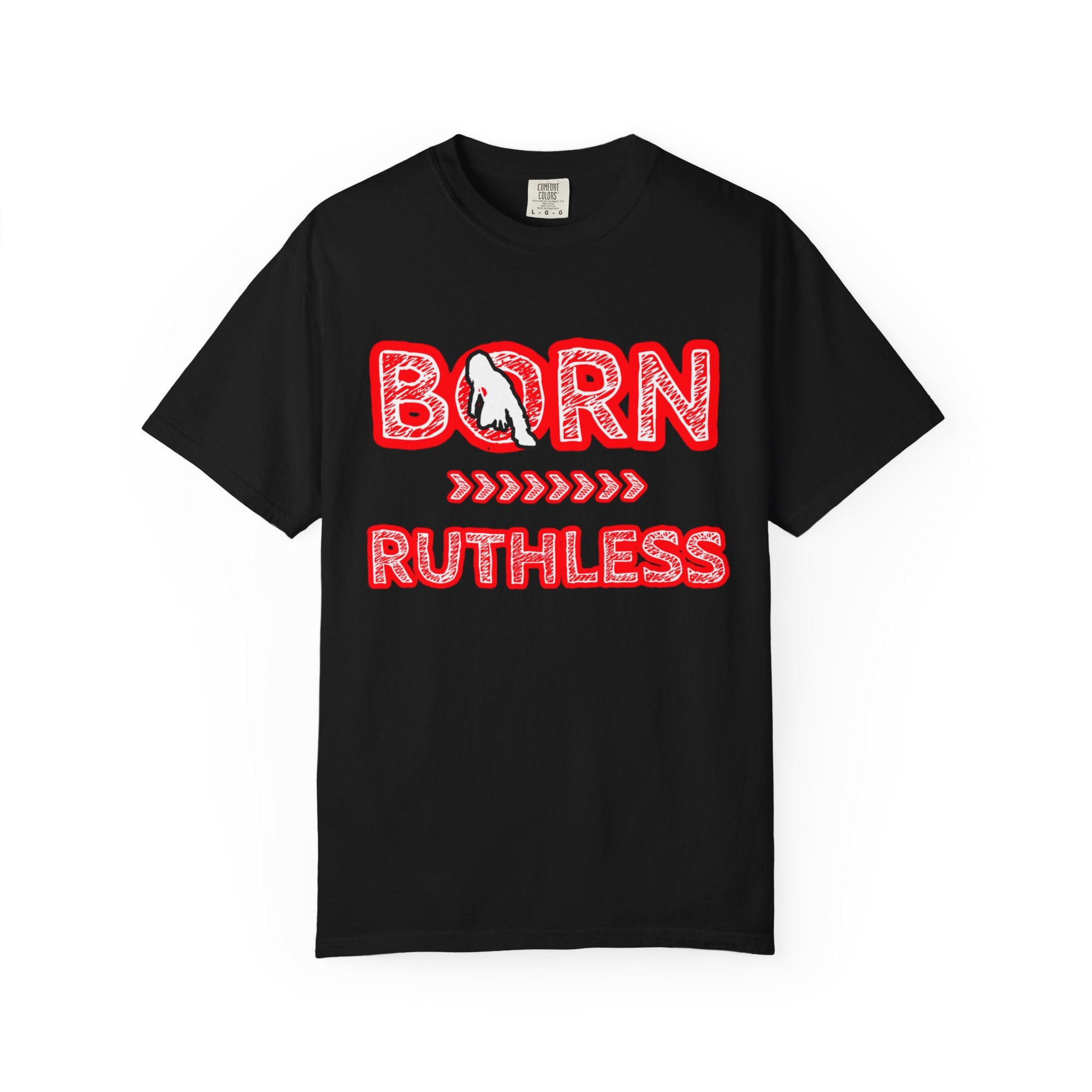 Born Ruthless T-Shirt — Graphic White Tee with 'Born Ruthless' & TheOgFinalBoss Logo