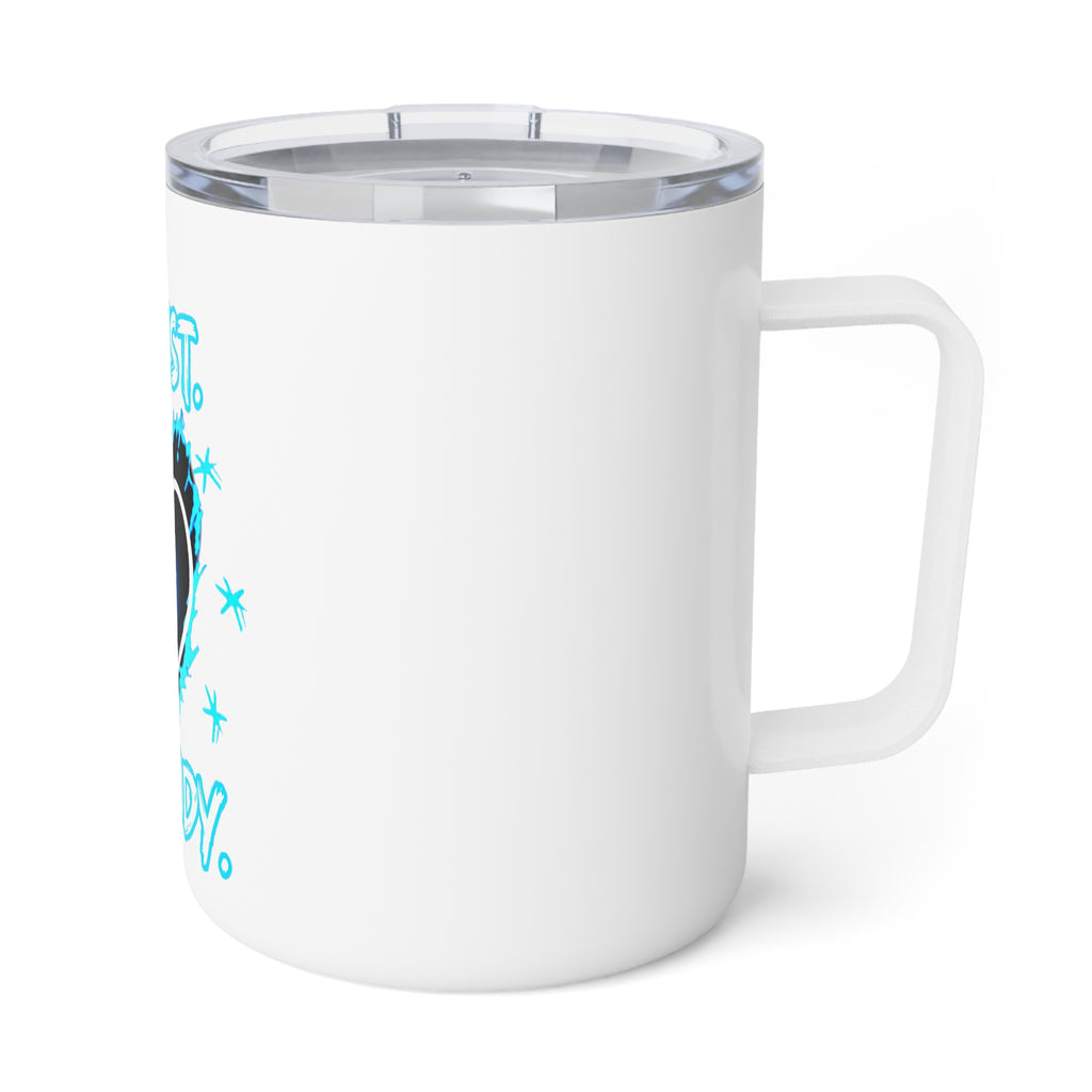Insulated Coffee Mug — "I Trust Nobody" Blue Broken Heart 10oz Travel Tumbler