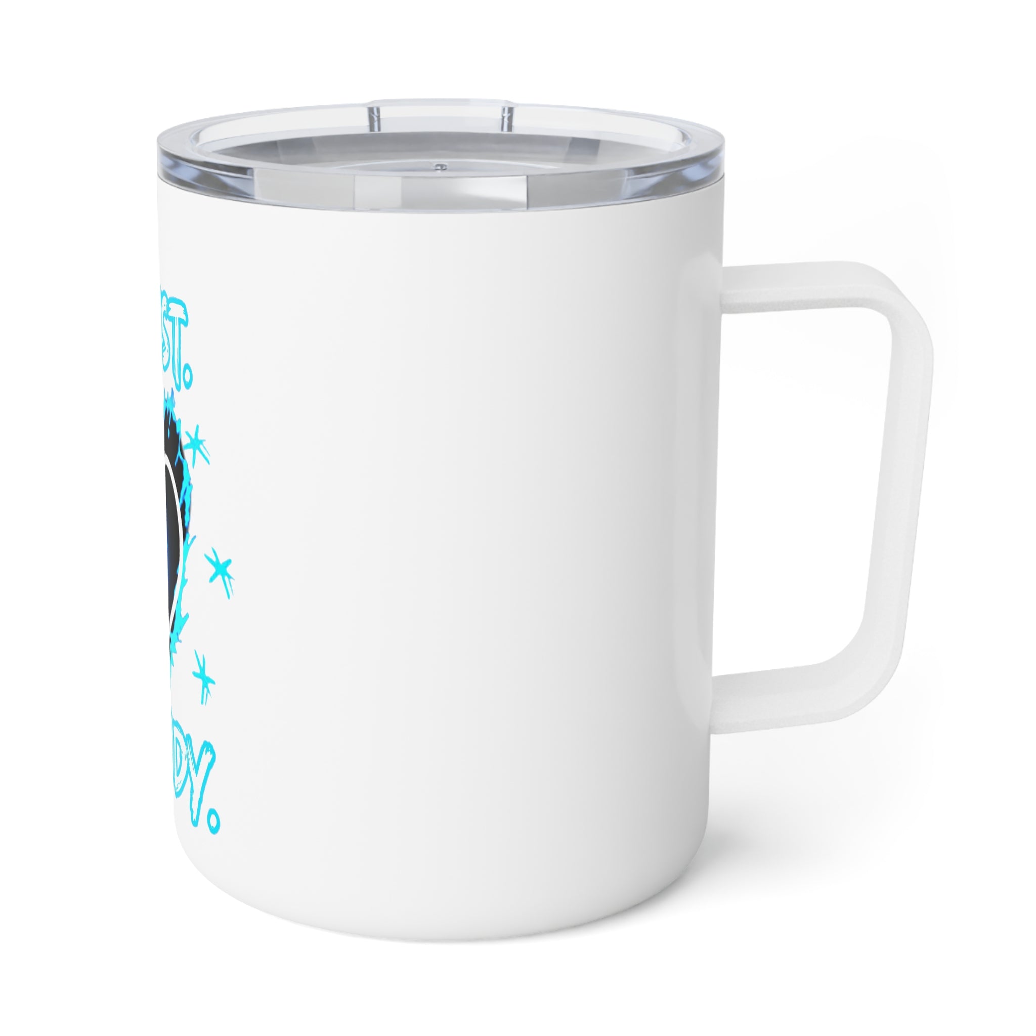 Insulated Coffee Mug — "I Trust Nobody" Blue Broken Heart 10oz Travel Tumbler