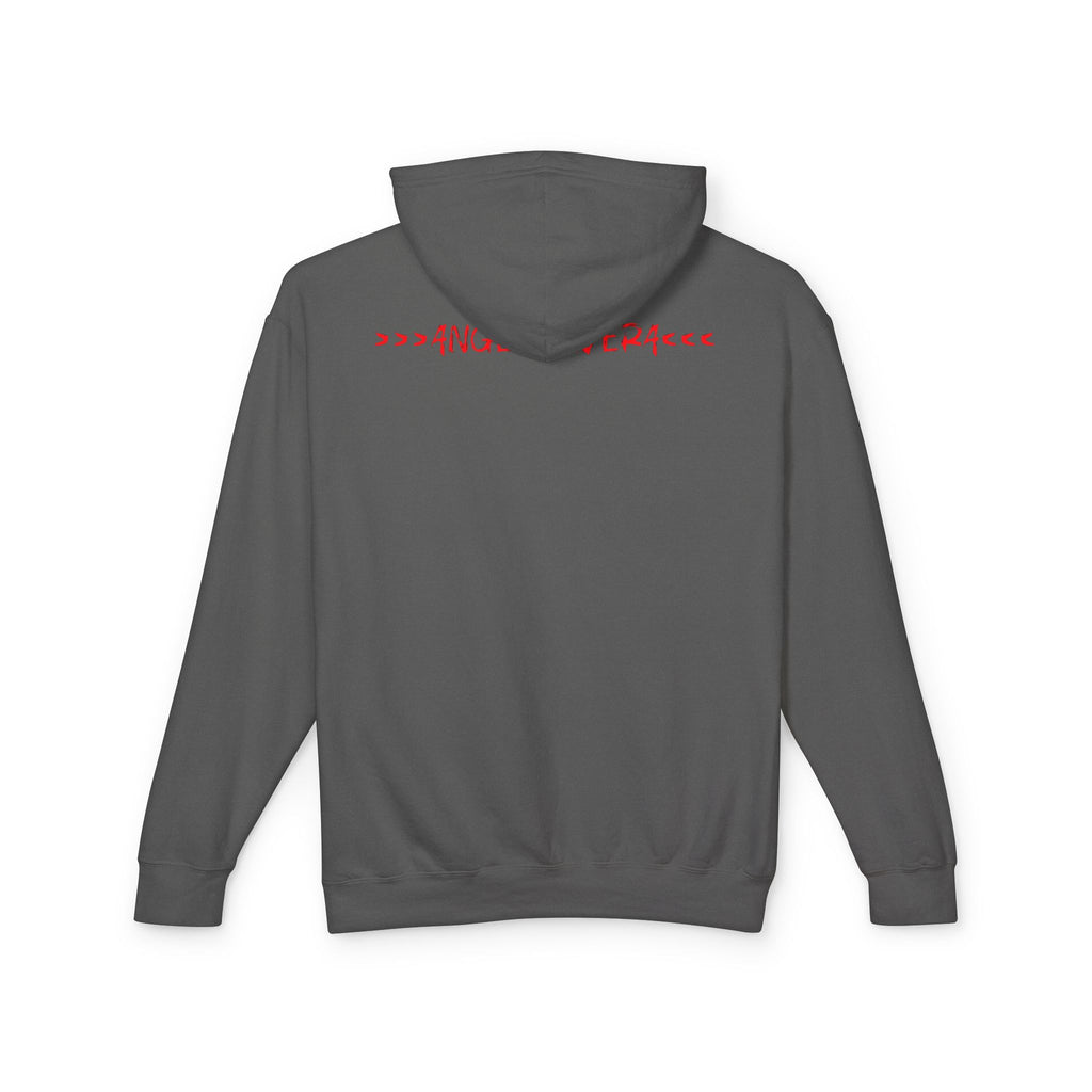 Love Arrow Hoodie — Red 'LOVE/LOSE' Graphic Lightweight Hooded Sweatshirt