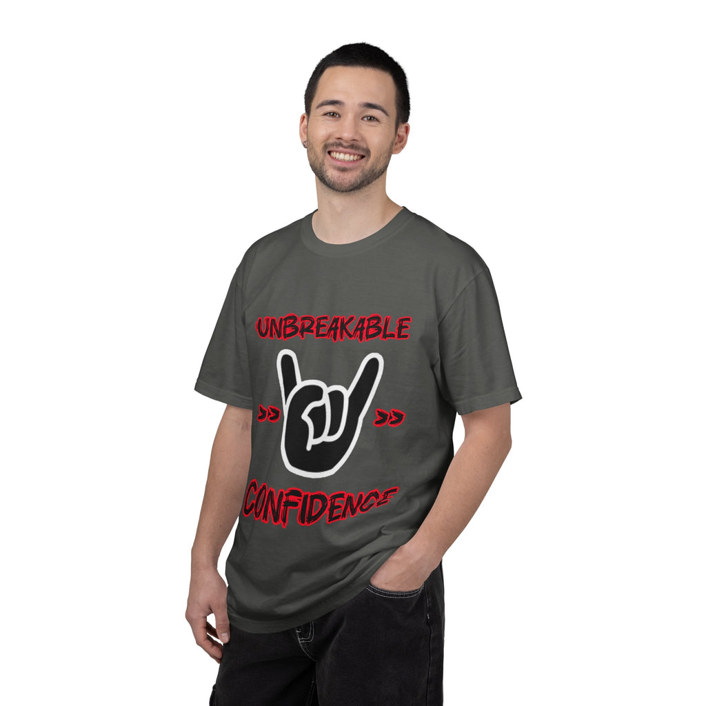Unbreakable Confidence T-Shirt — Rock Hand Sign Graphic Tee