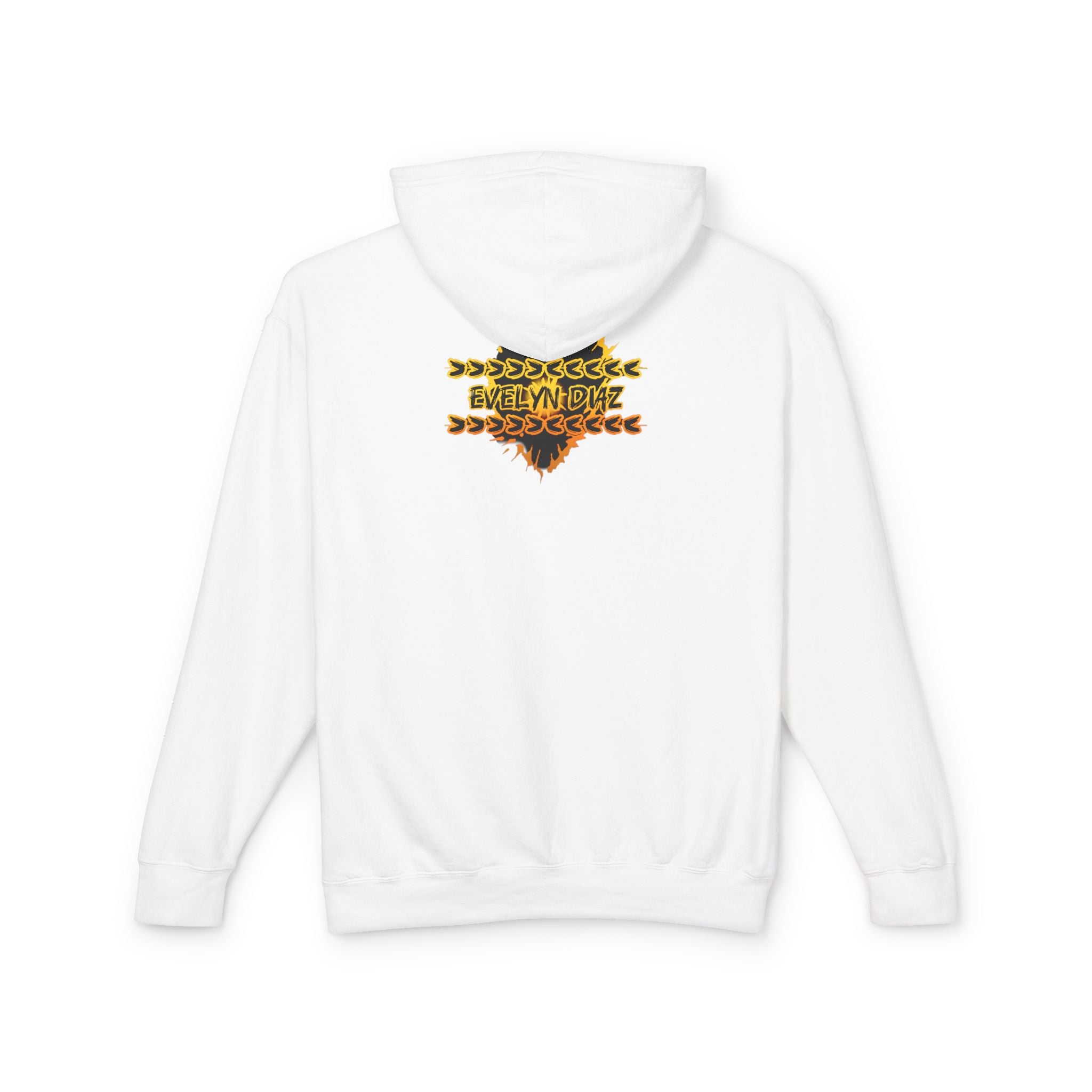 Badass Flame Graphic Hoodie — Bold Retro Fire Text Lightweight Hooded Sweatshirt