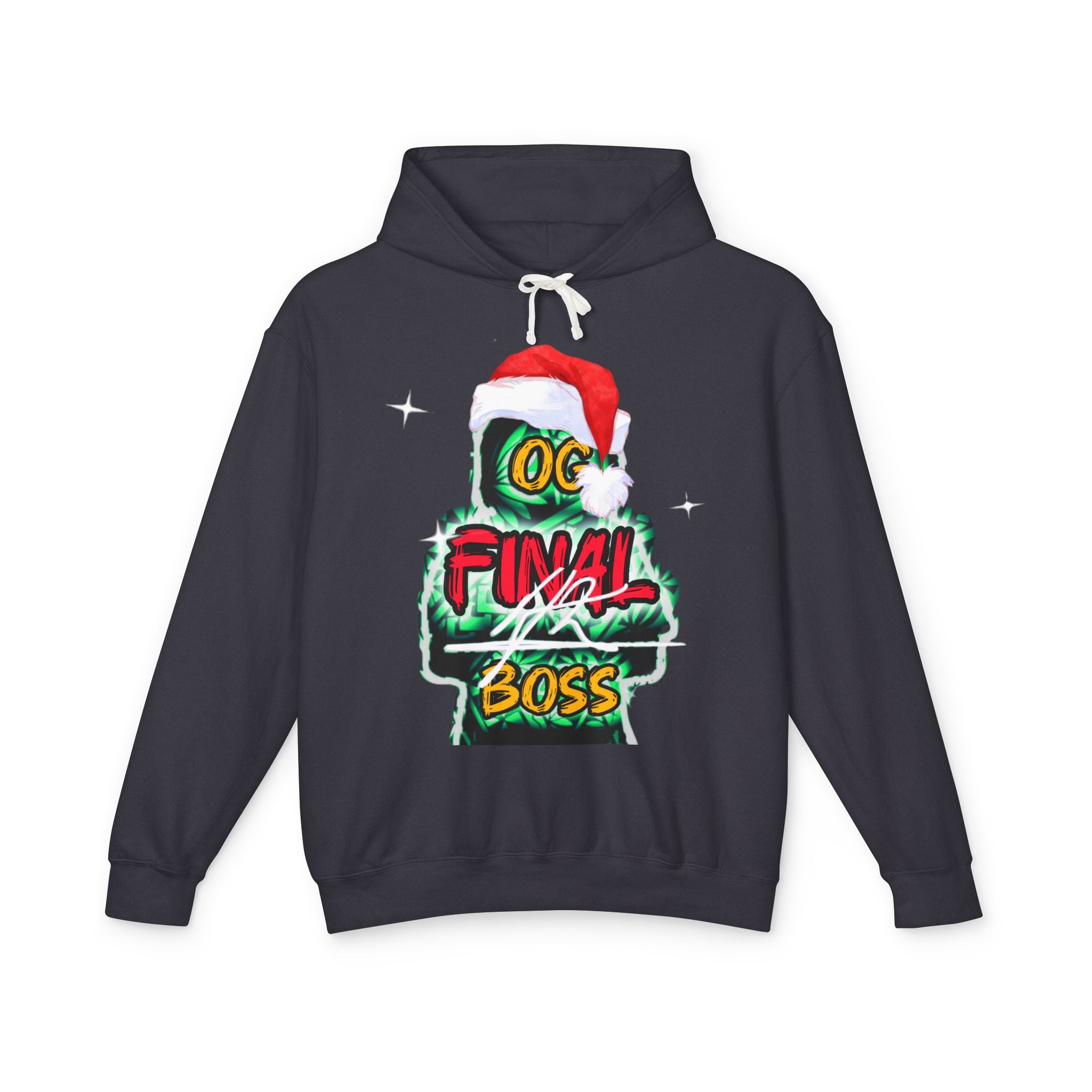 Final Boss OG Christmas Hoodie — Gamer Holiday Pullover with Santa Hat