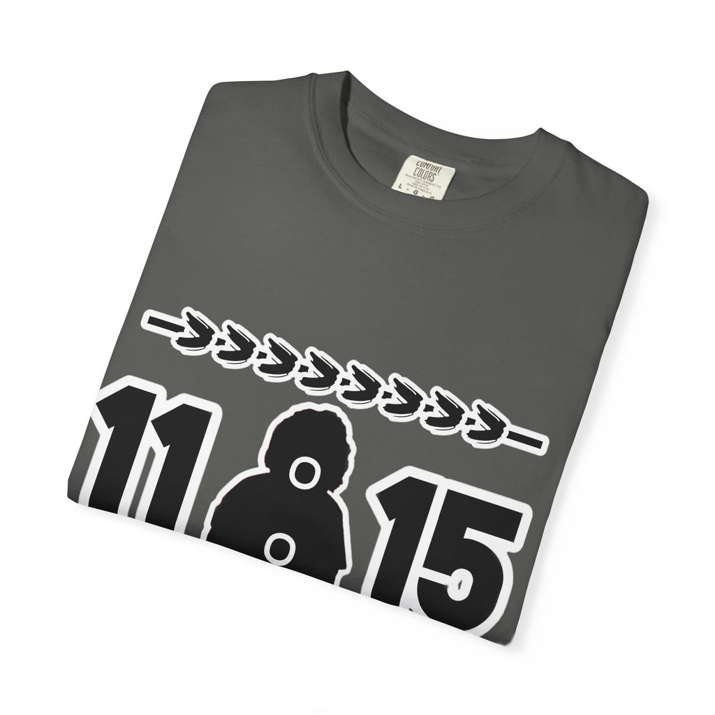 11:15 Hooded Figure Graphic T-Shirt — Minimalist Retro Streetwear