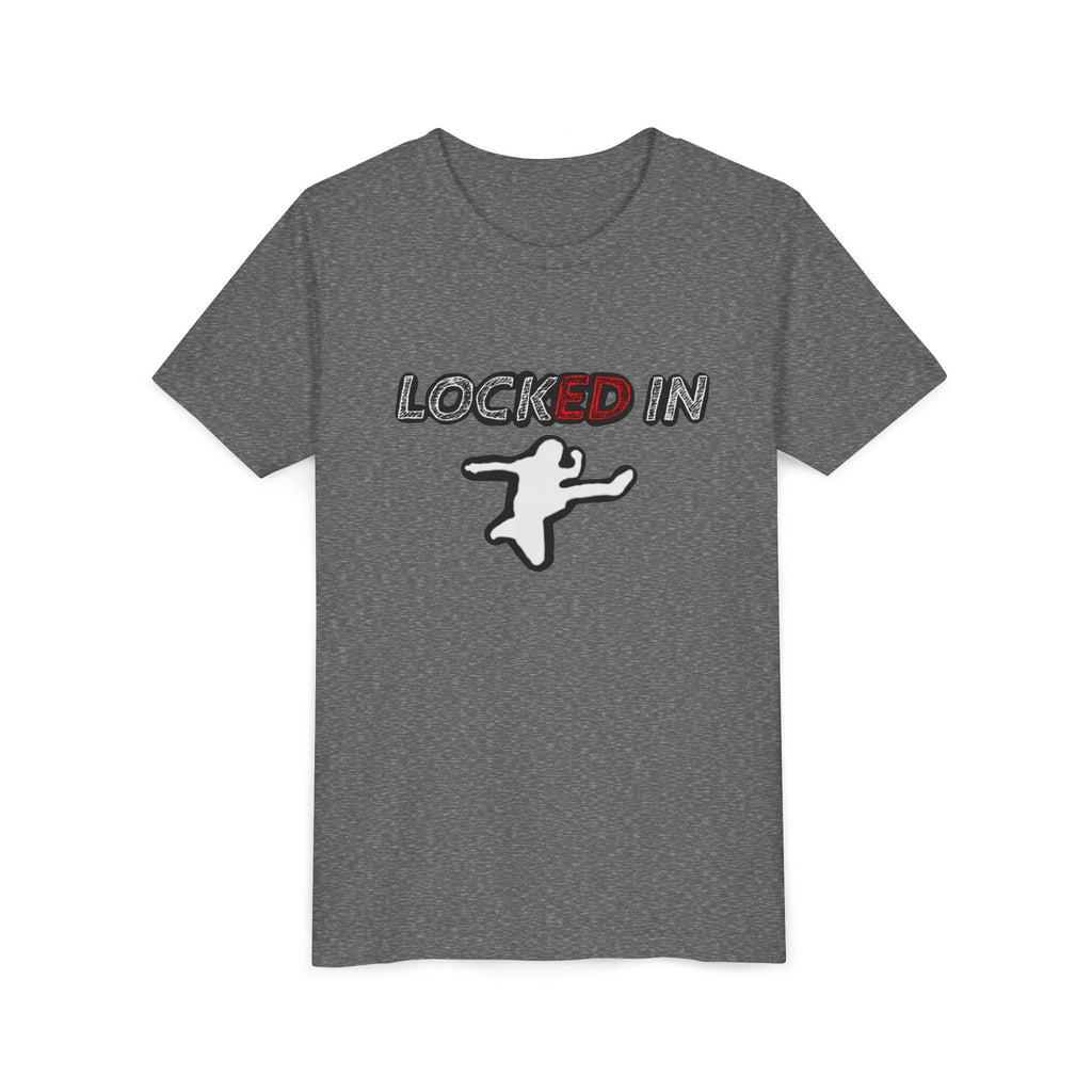 Youth Tee — "Locked In" Graphic Kids Shirt with Star Accent