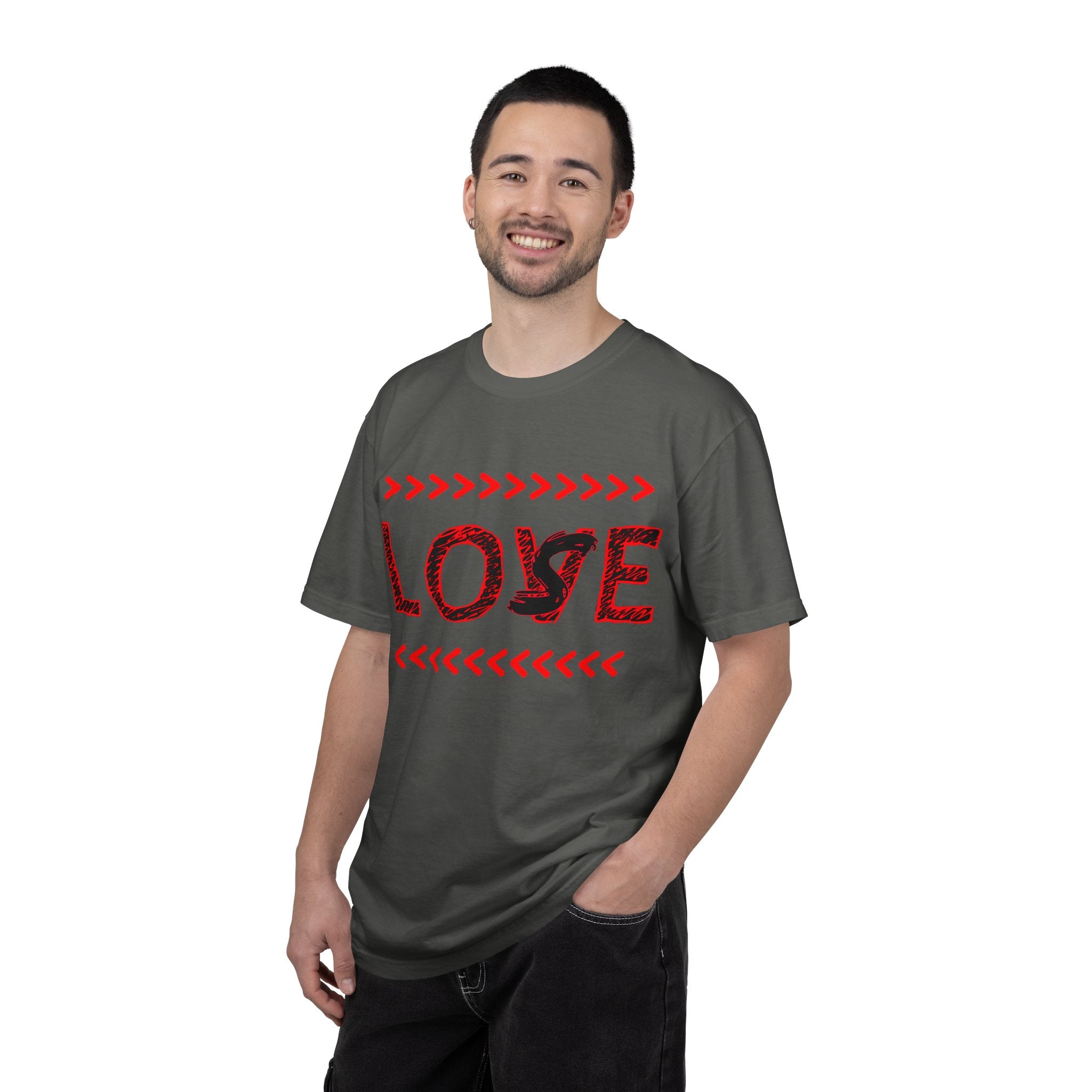 Love/Lose Graphic T-Shirt — Red Heartbeat Design (Angel Rivera)