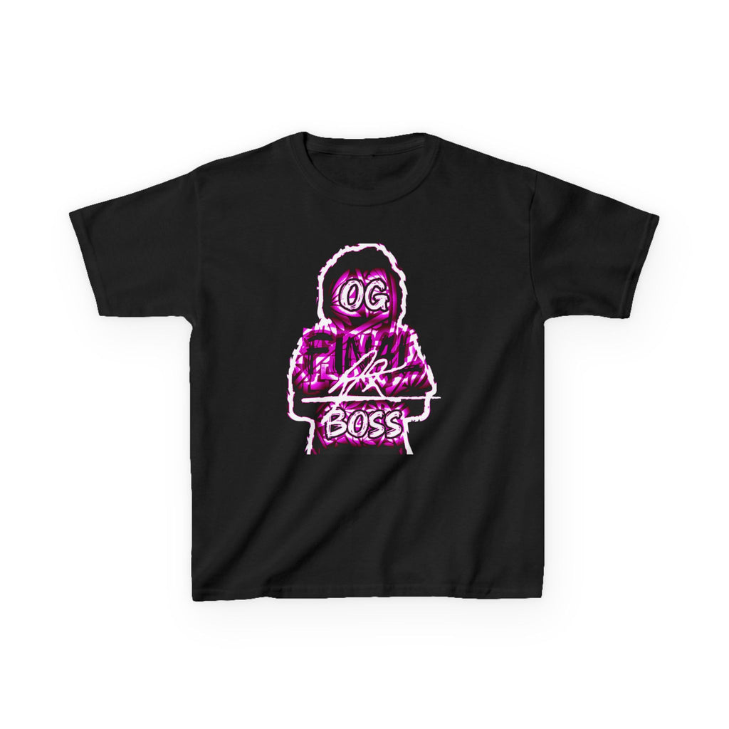 Kids Tee — 'OG Lil Boss' Neon Graphic T-Shirt