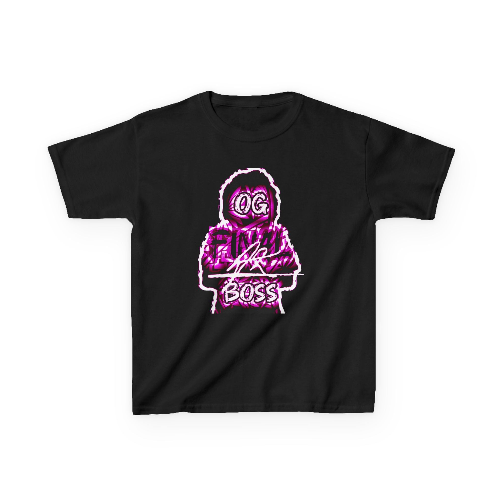 Kids Tee — 'OG Lil Boss' Neon Graphic T-Shirt