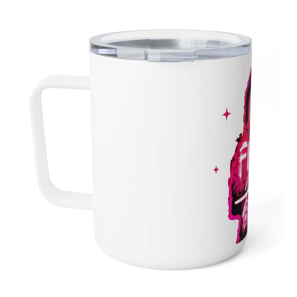 OG Final Boss Coffee Mug – 10oz - Raspberry Pink - Insulated Travel Tumbler