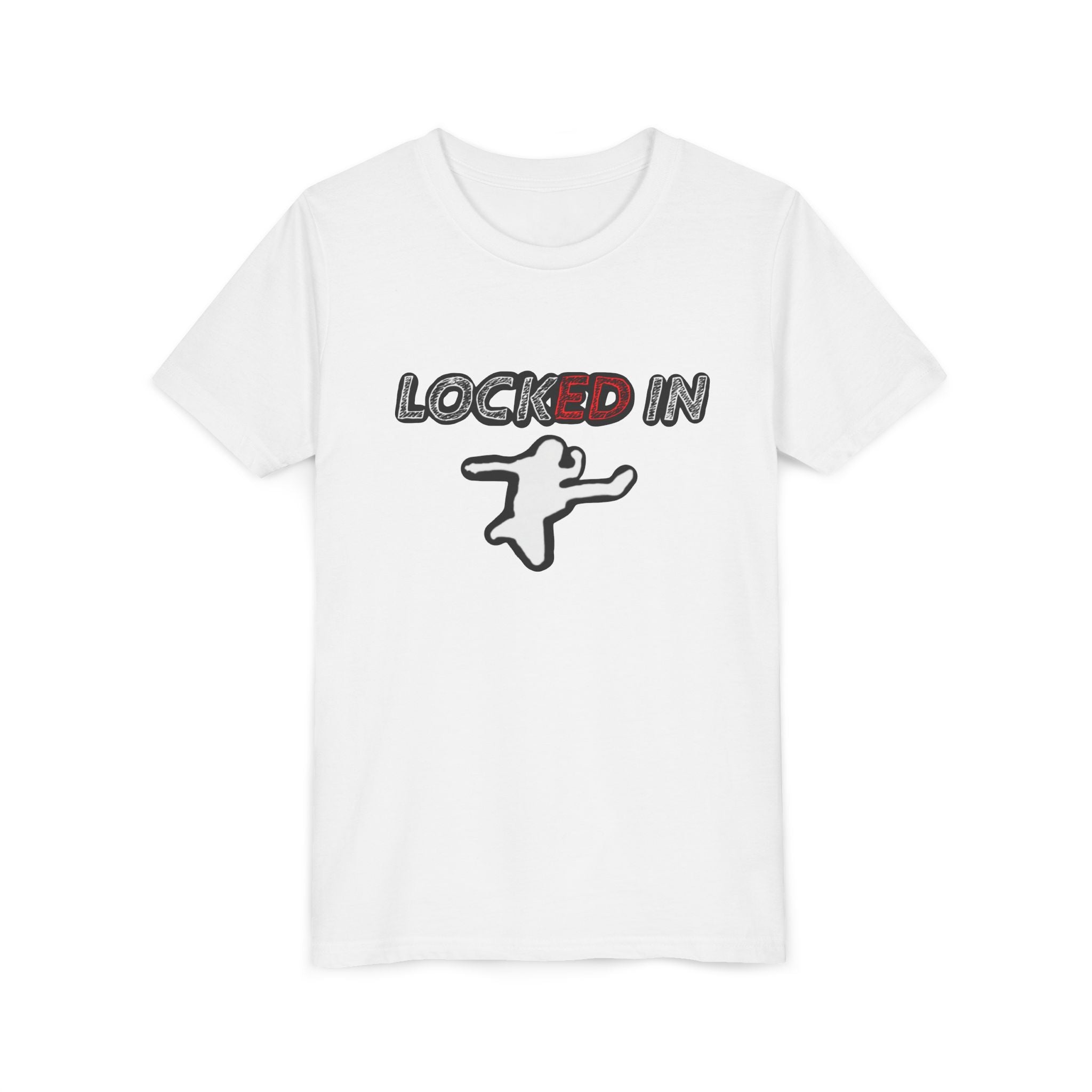 Youth Tee — "Locked In" Graphic Kids Shirt with Star Accent