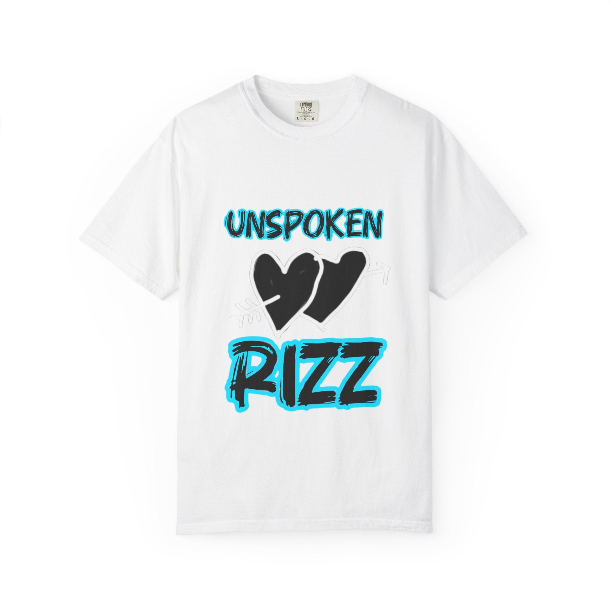 Unspoken Rizz Graphic T‑Shirt — 'Unspoken' Heart Front & 'Angel Rivera' Back