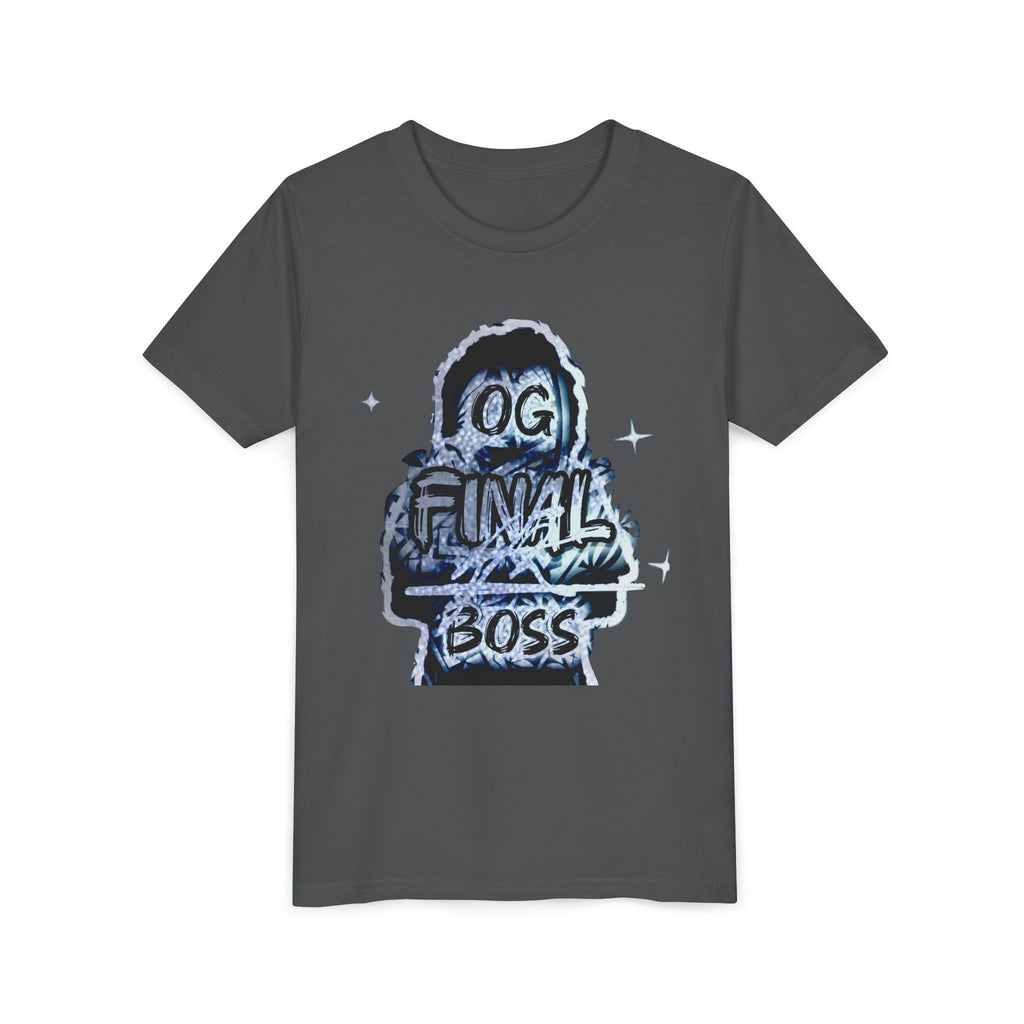 Youth Tee — "OG Final Boss" - Silver - Graphic Kids T‑Shirt